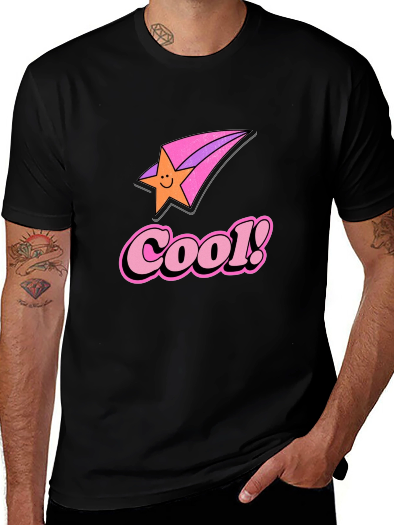 Variant 19 of Cool Star Retro Black Graphic Tee