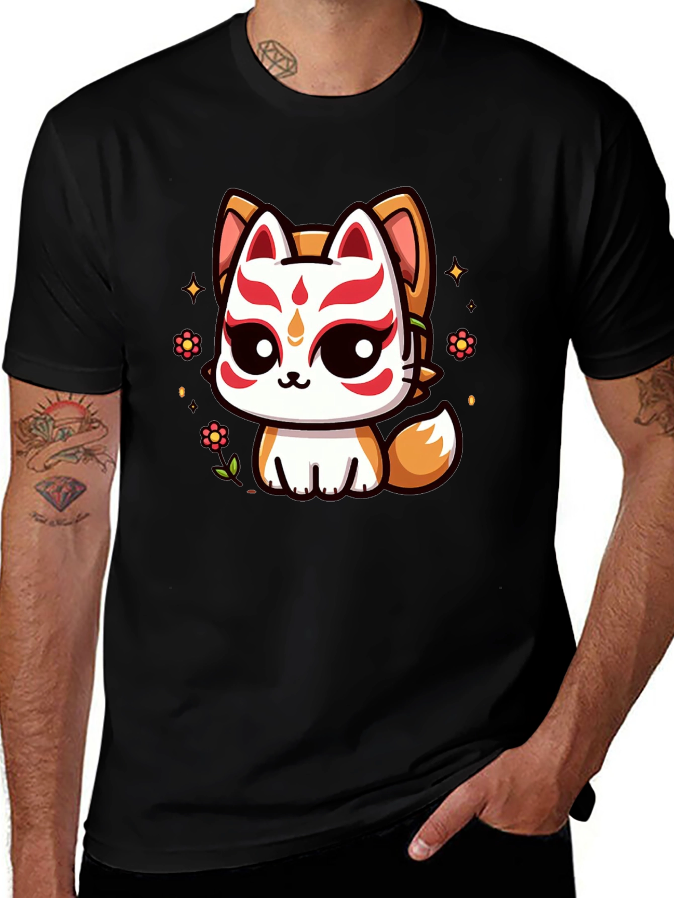 Kawaii Kitsune T-Shirt - Anime Style