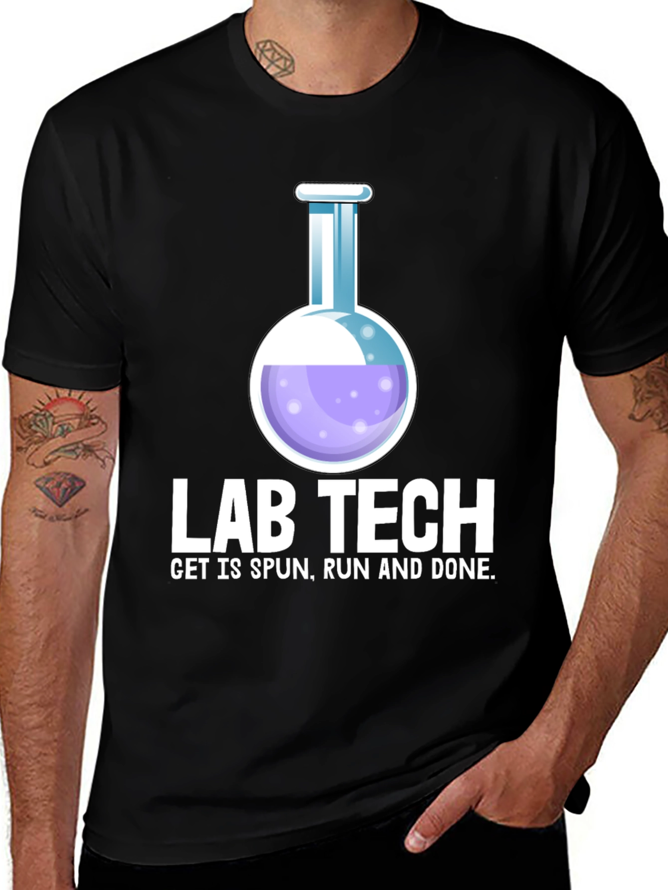 Lab Tech Round Flask Graphic Tee
