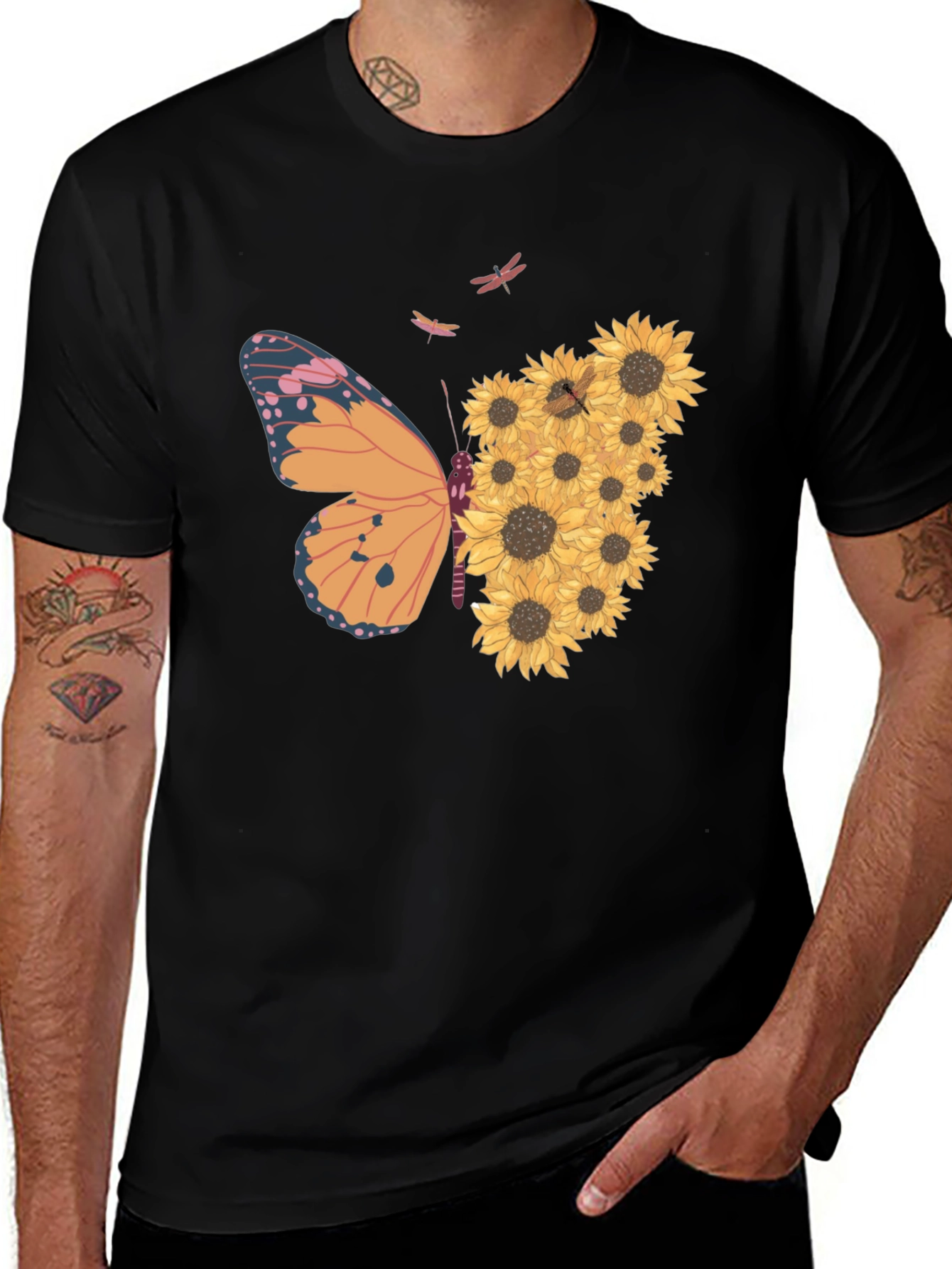 Variant 26 of Butterfly Sunflower Graphic Tee