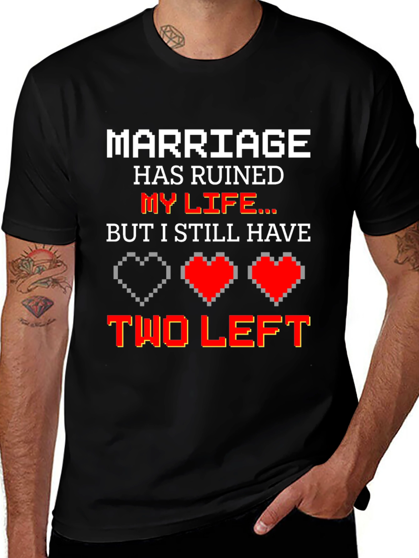 Variant 10 of Marriage Ruined My Life Pixel Art T-Shirt