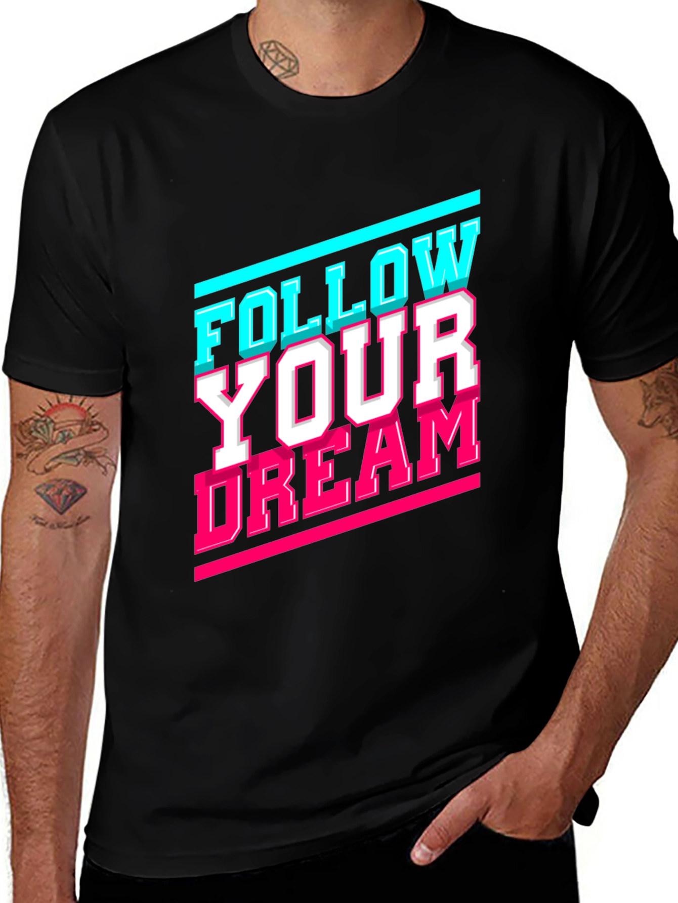 Variant 12 of Follow Your Dream Graphic Tee - Stylish Cotton T-Shirt