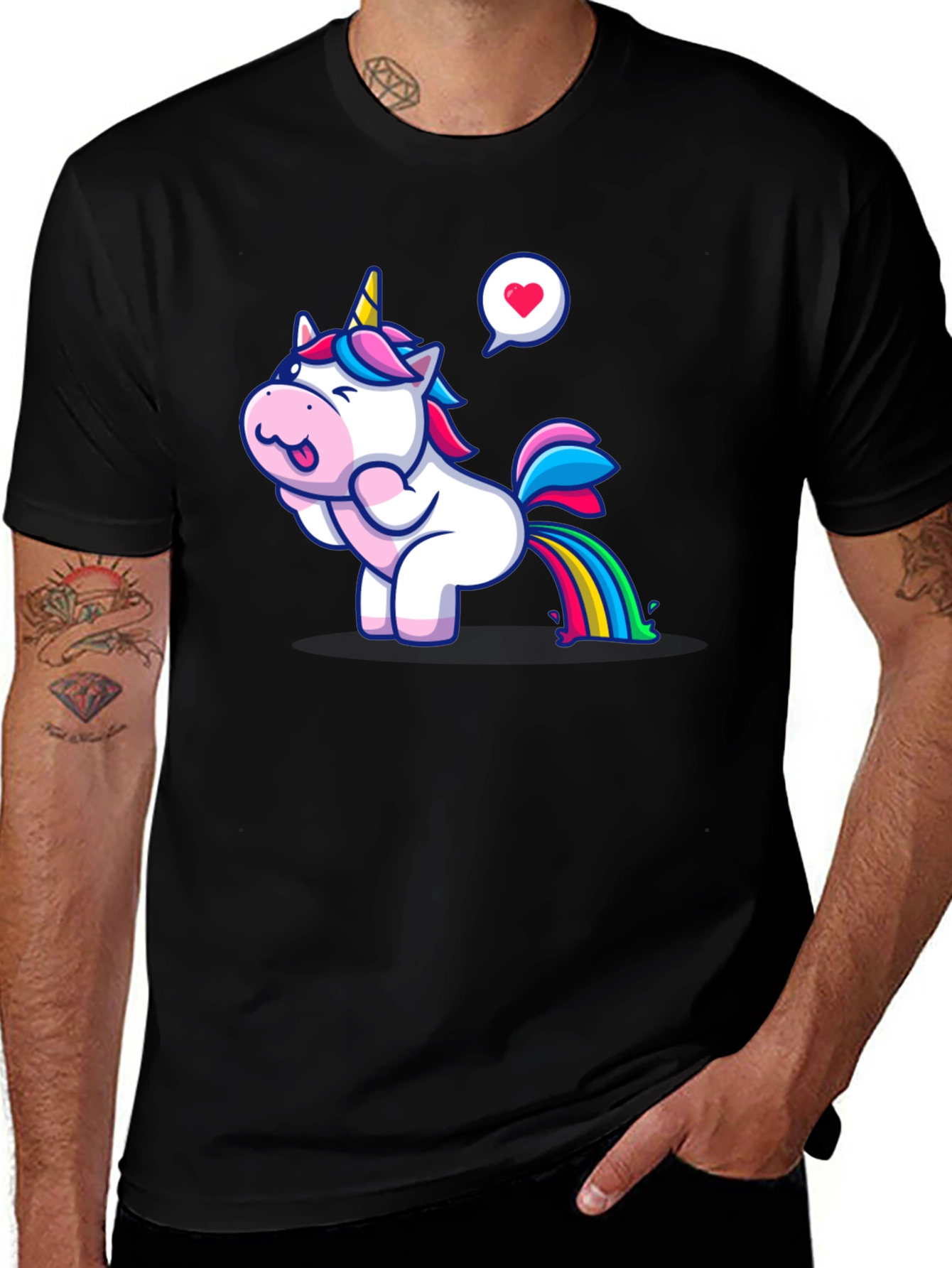 Variant 17 of Unicorn Rainbow Fart Humor T-Shirt