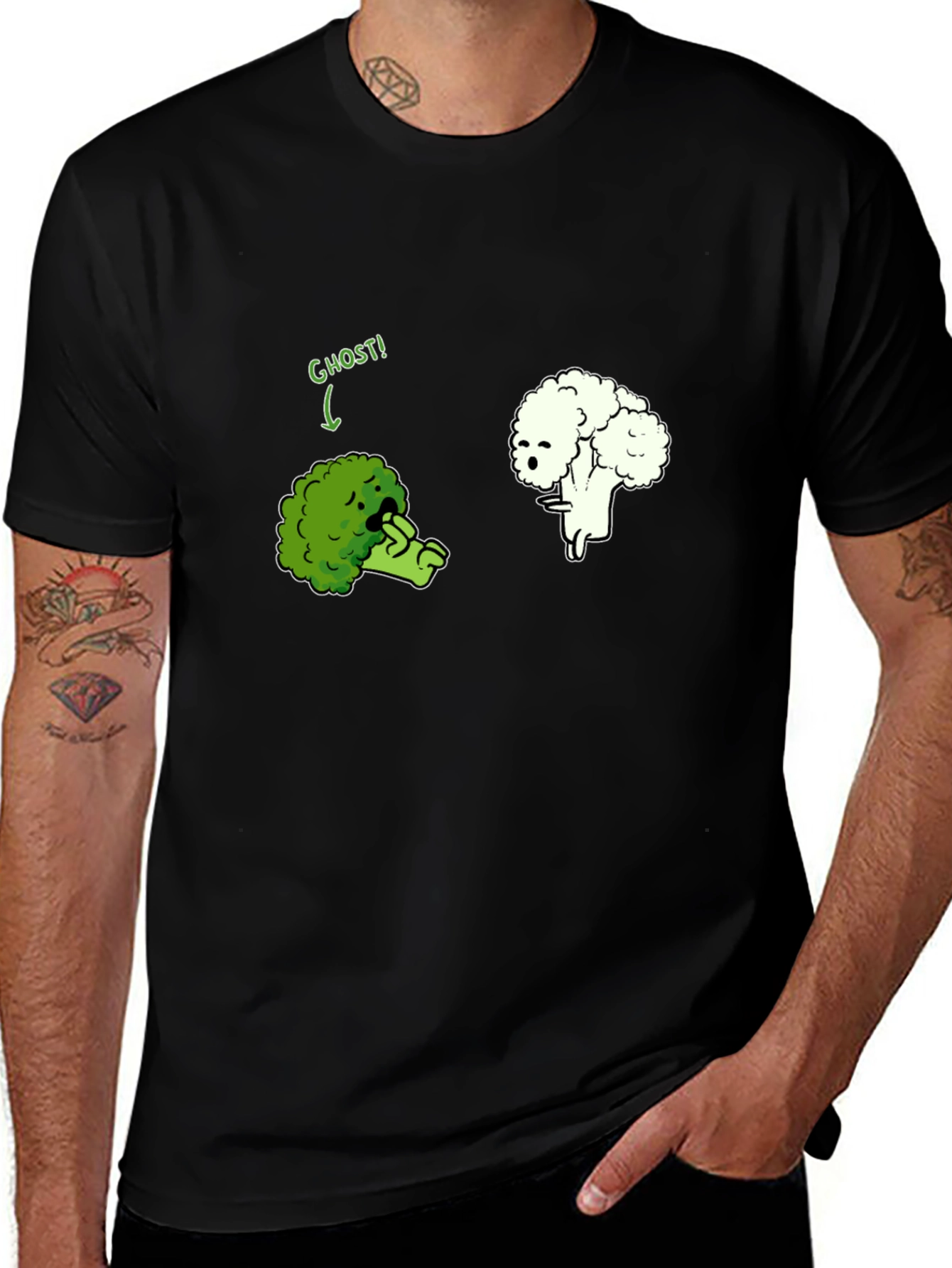 Variant 11 of Broccoli Cauliflower Ghost Humor T-Shirt