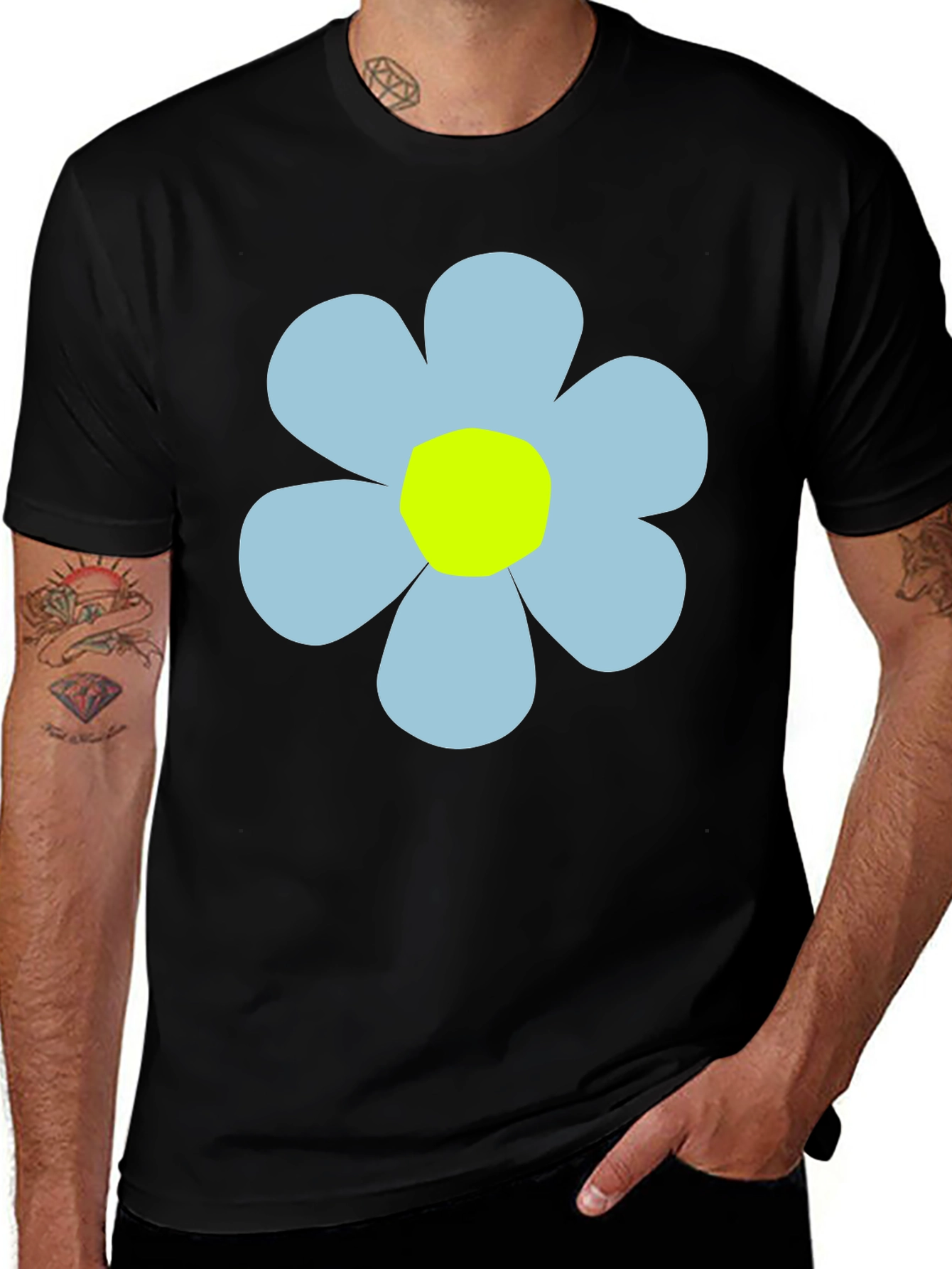 Variant 28 of Groovy Daisy Tee - Retro Flower Power Shirt