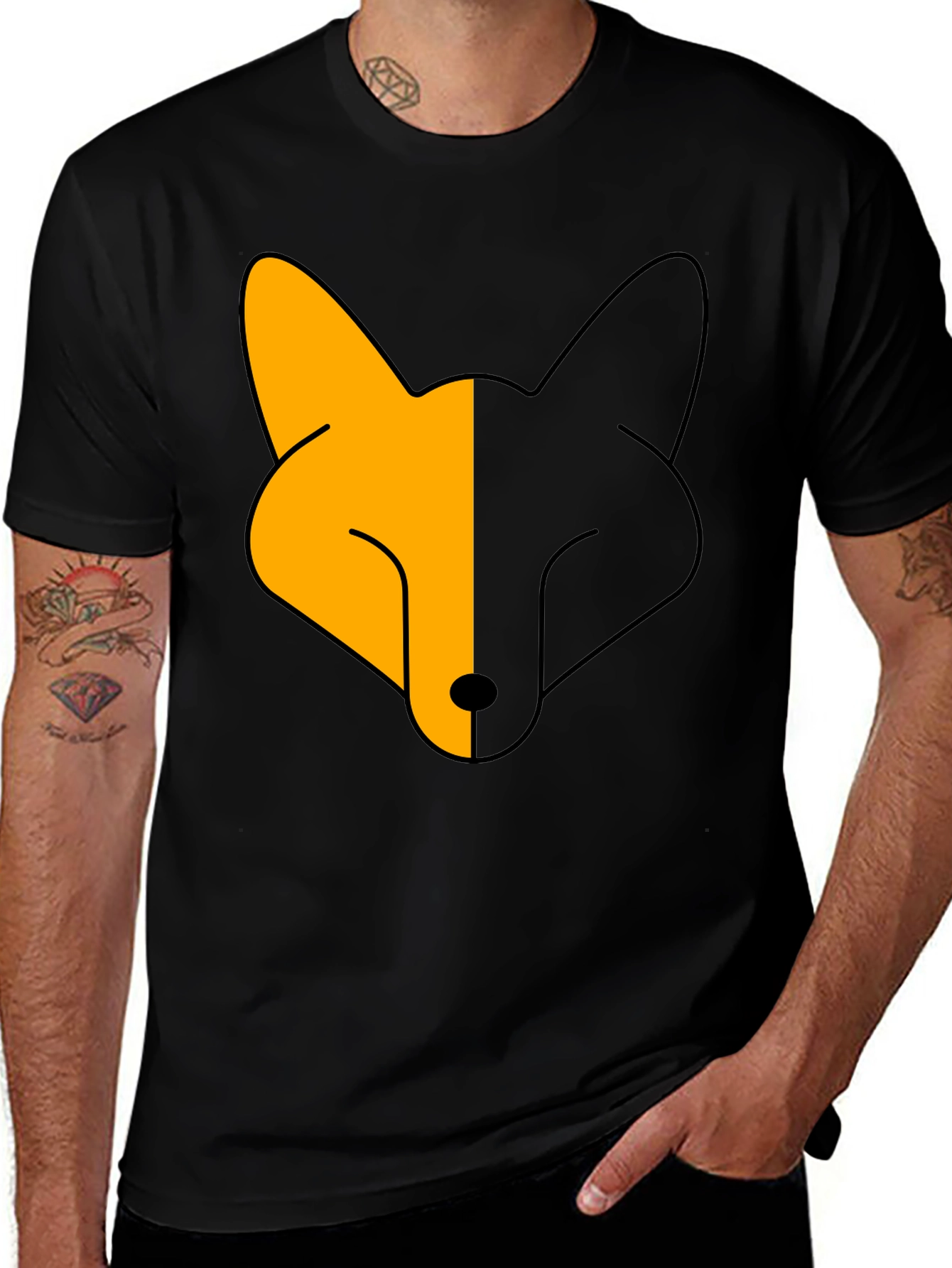 Variant 16 of Two-Tone Fox Graphic Tee