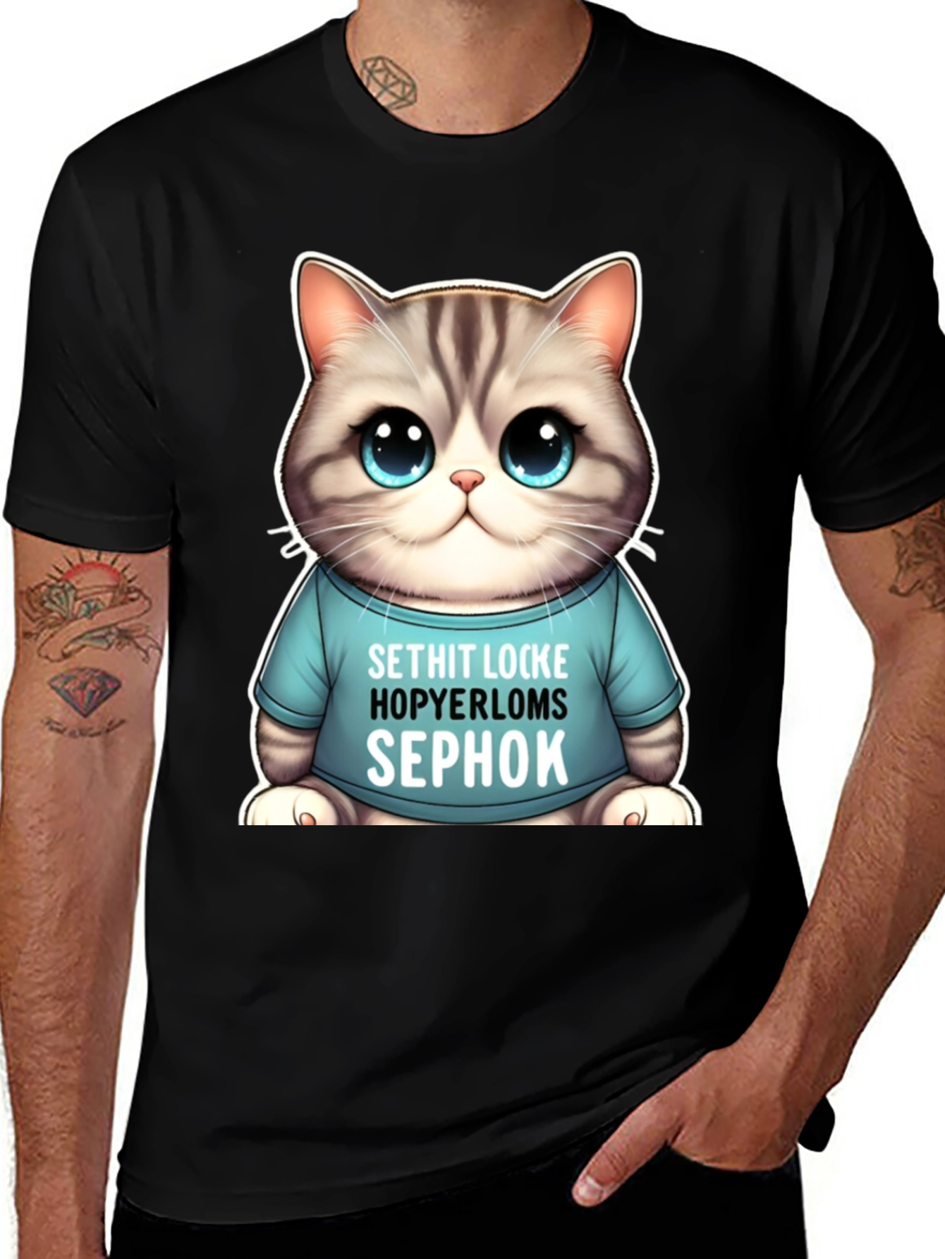 Variant 23 of Cute Cat Cartoon Graphic T-Shirt