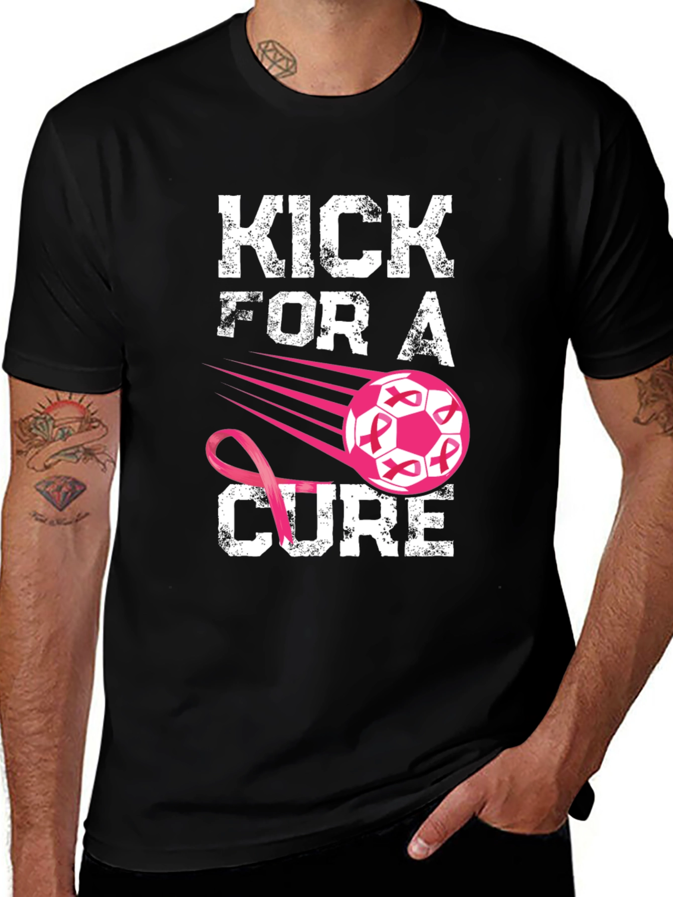 Kick for a Cure Breast Cancer Awareness T-Shirt