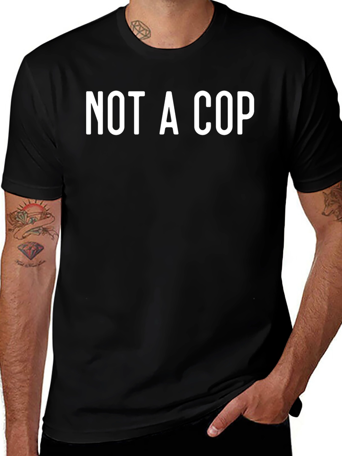 Variant 17 of Not A Cop Graphic Tee - Anti-Authority Humor