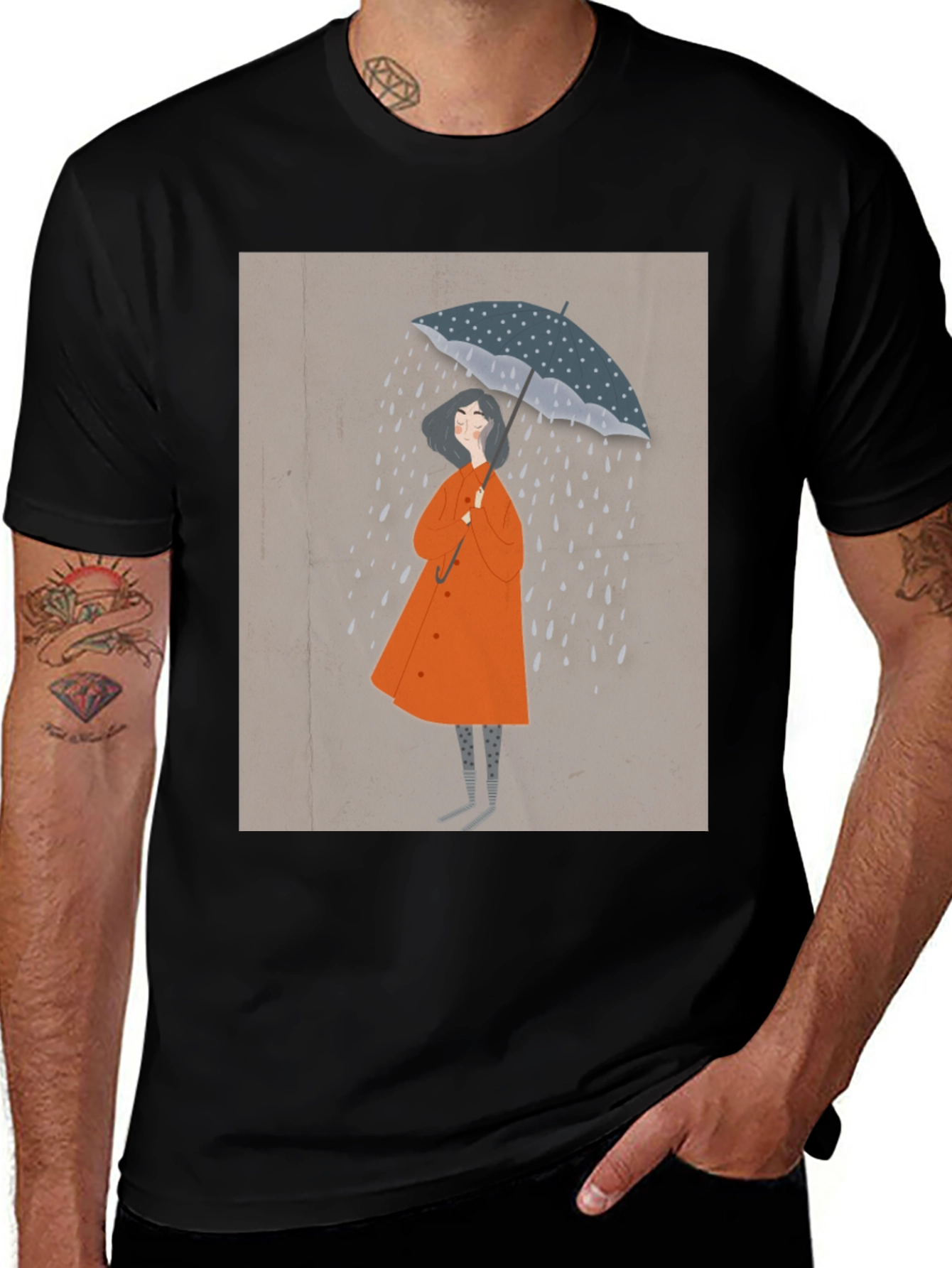 Variant 18 of Rainy Day Graphic Tee - Stylish Unisex T-Shirt