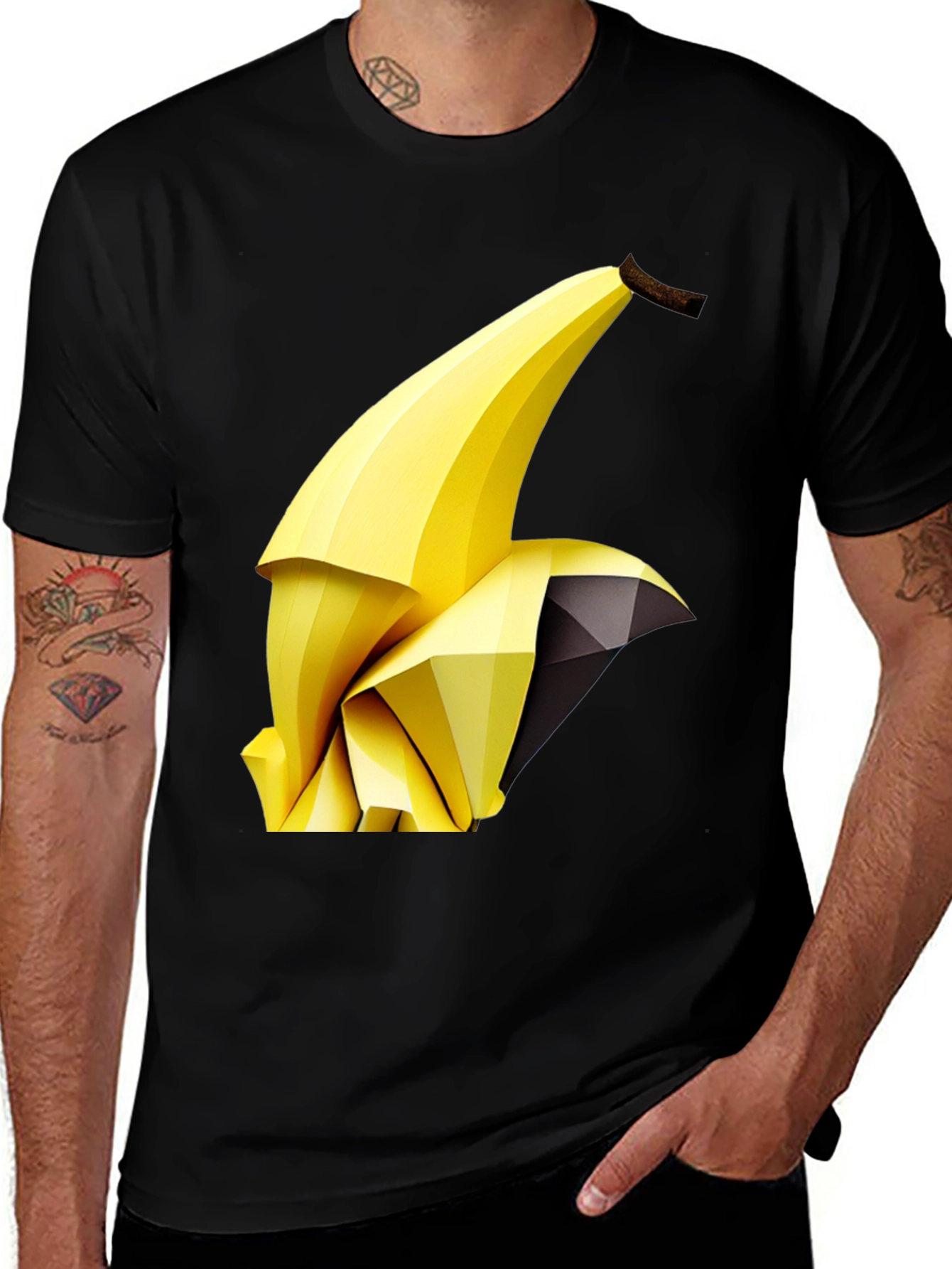 Variant 11 of Banana Graphic Black T-Shirt