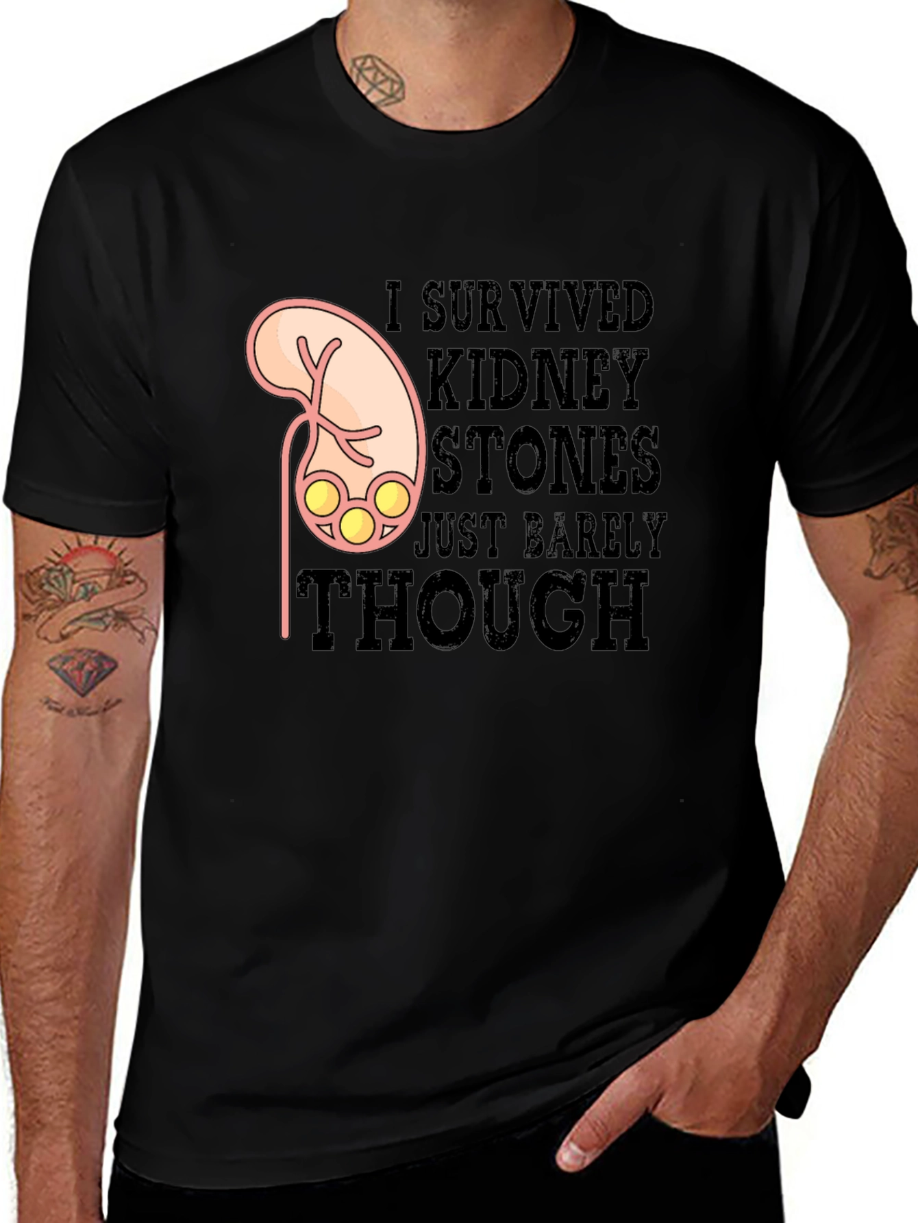 Variant 30 of Kidney Stones Survivor T-Shirt Funny Graphic Tee
