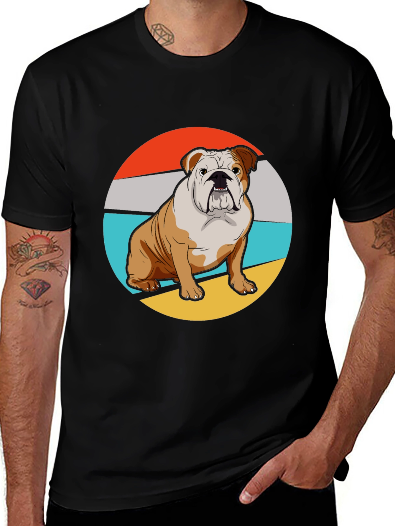 Variant 8 of Bulldog Graphic Tee - Retro Style