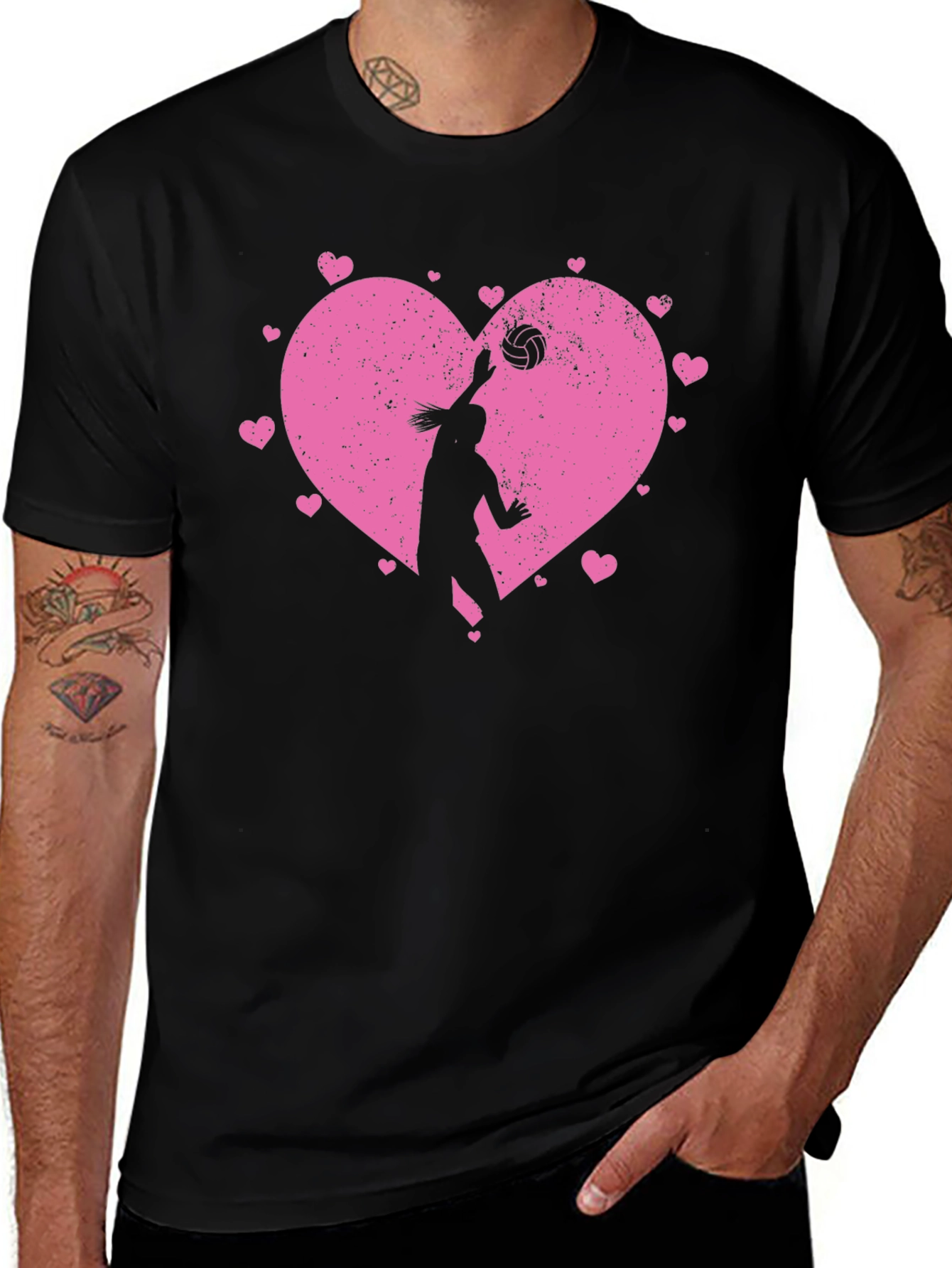 Variant 11 of Volleyball Heart Graphic Tee