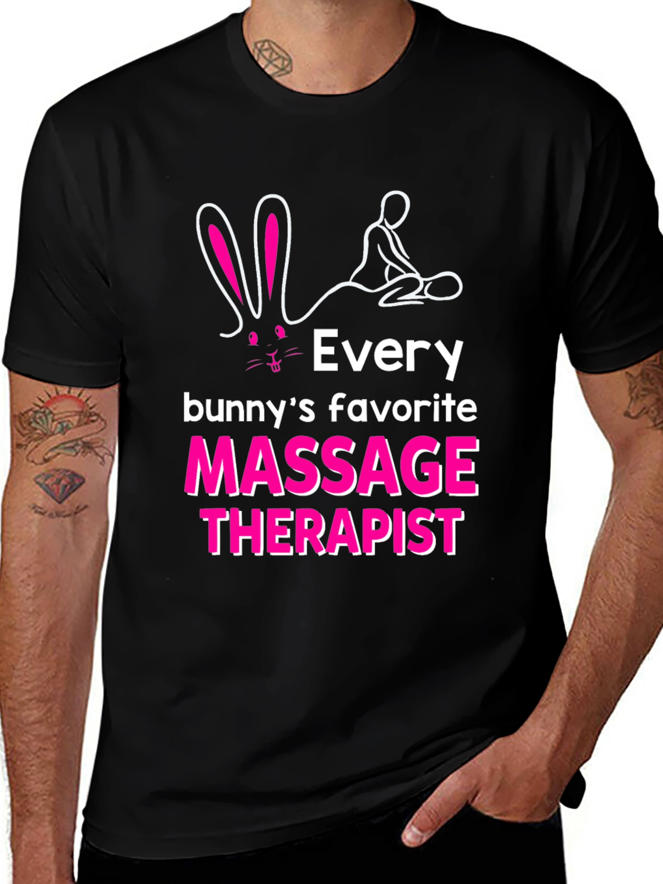 Variant 30 of Bunny's Favorite Massage Therapist Graphic Tee