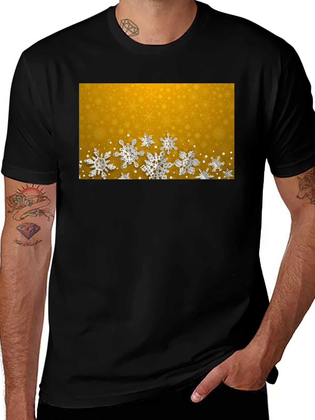 Variant 13 of Festive Snowflake Graphic Tee