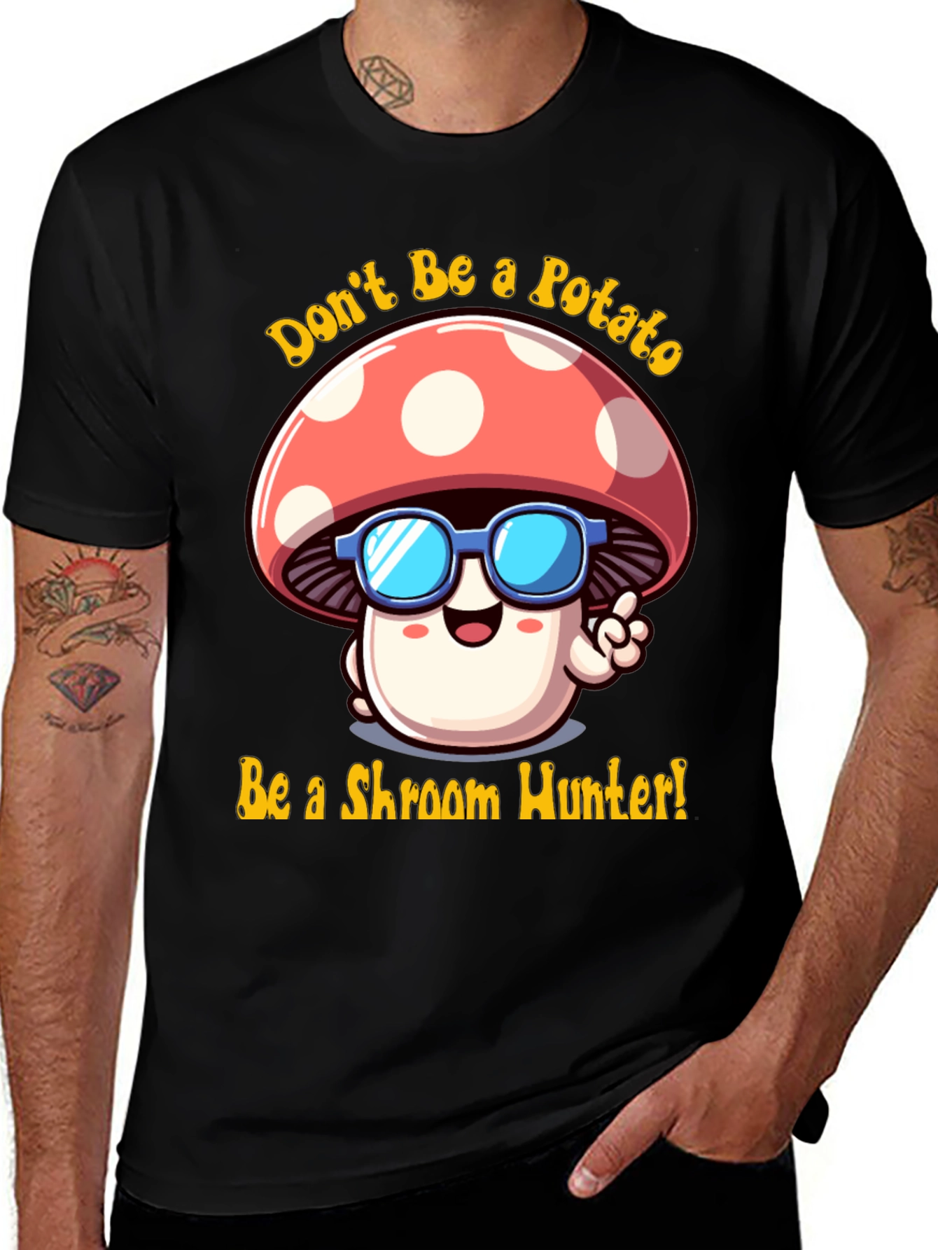 Variant 12 of Funny Mushroom Hunter Graphic Tee