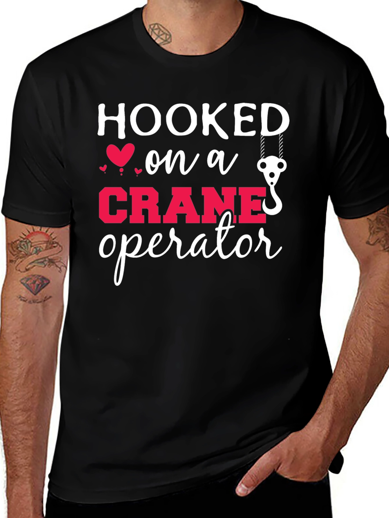Variant 10 of Hooked On A Crane Operator T-Shirt