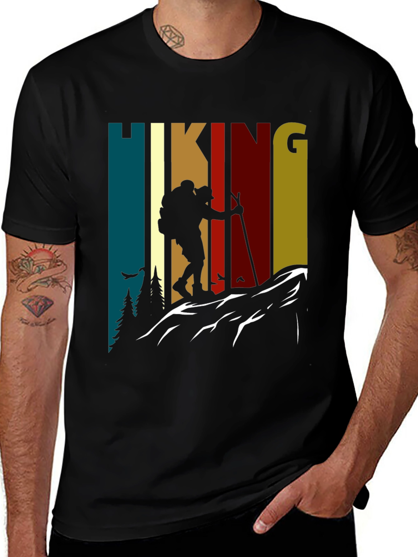 Variant 23 of Hiking Graphic T-Shirt - Adventure Ready!