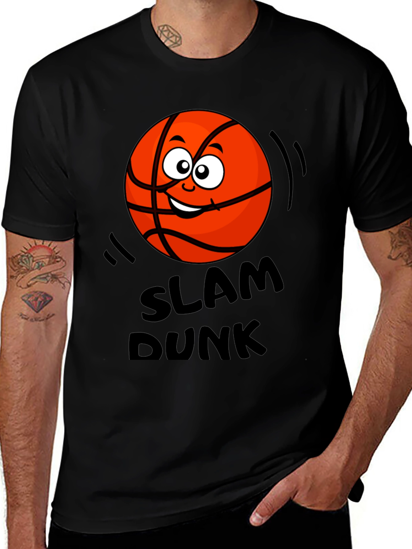 Variant 17 of Slam Dunk Basketball Graphic Tee - Black