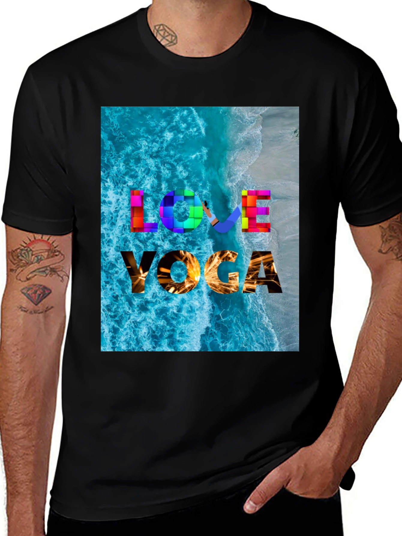 Variant 24 of Love Yoga Beach T-Shirt