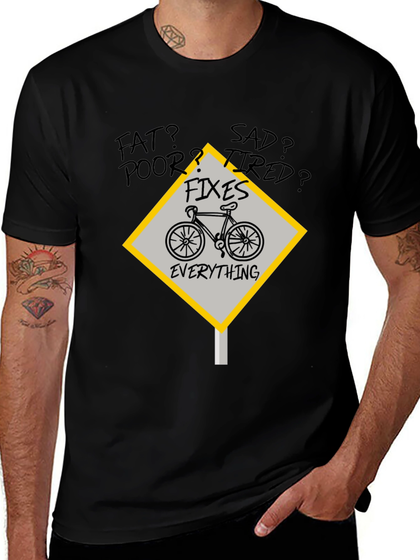 Variant 14 of Bicycle Fixes Everything Graphic Tee