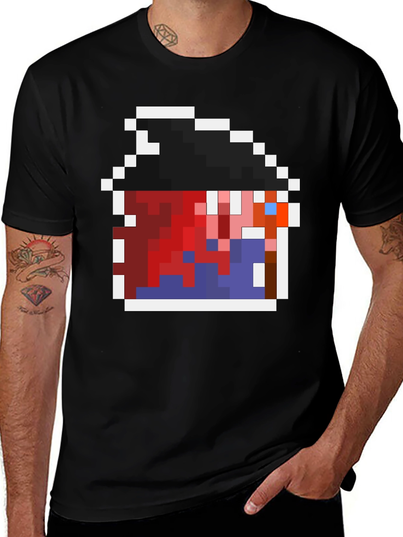 Variant 29 of Pixelated Character Graphic Tee