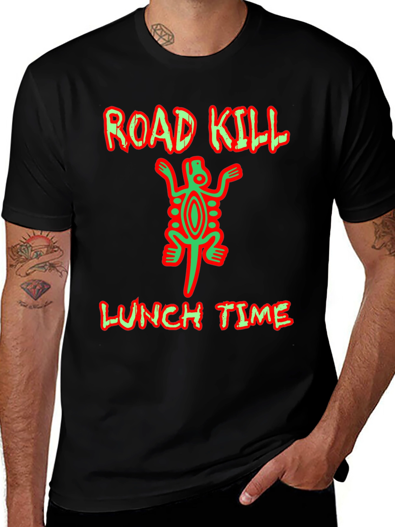 Variant 17 of Road Kill Lunch Time Funny Graphic T-Shirt