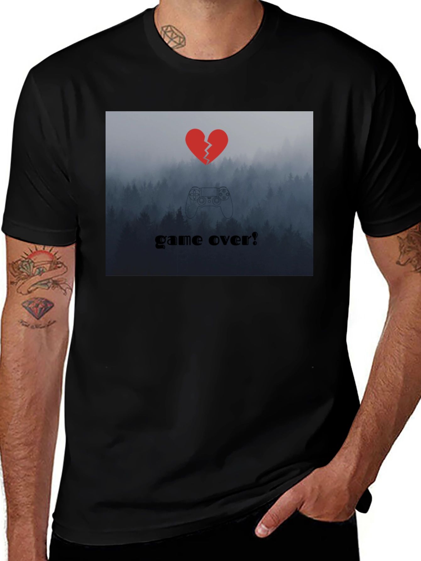 Variant 4 of Game Over Heartbreak T-Shirt