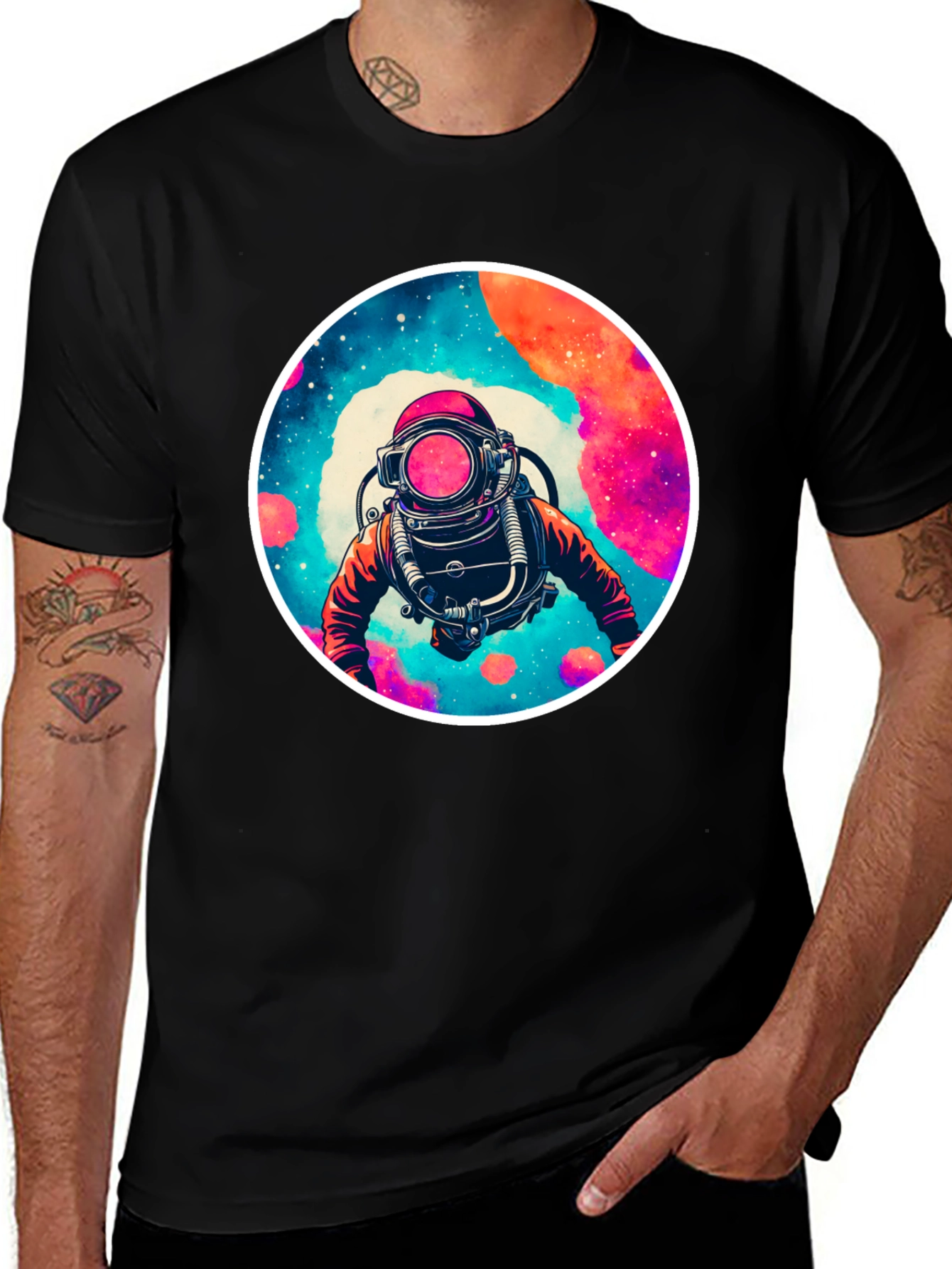Variant 24 of Cosmic Diver Graphic Tee - Black