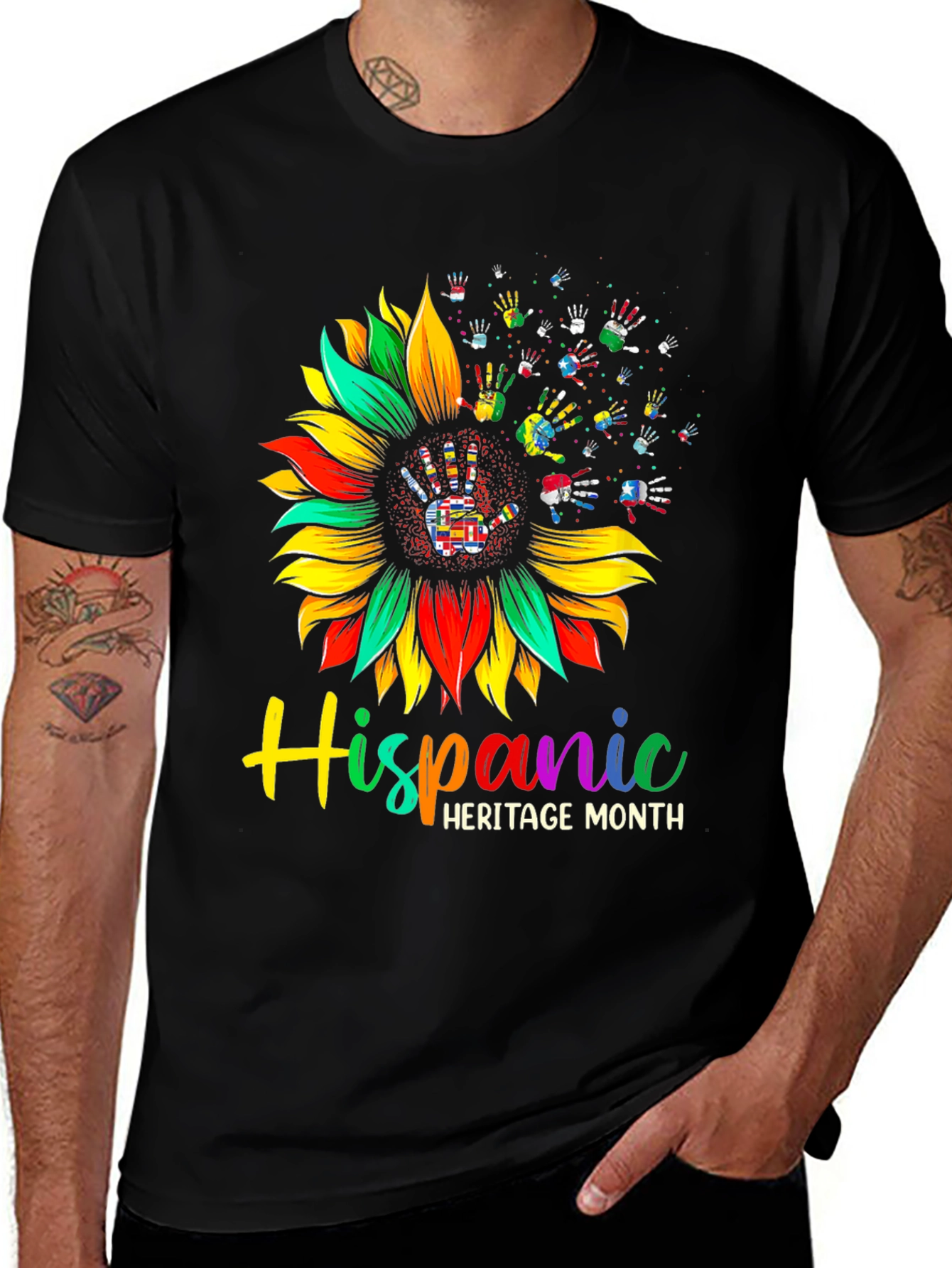 Hispanic Heritage Month Sunflower Graphic Tee