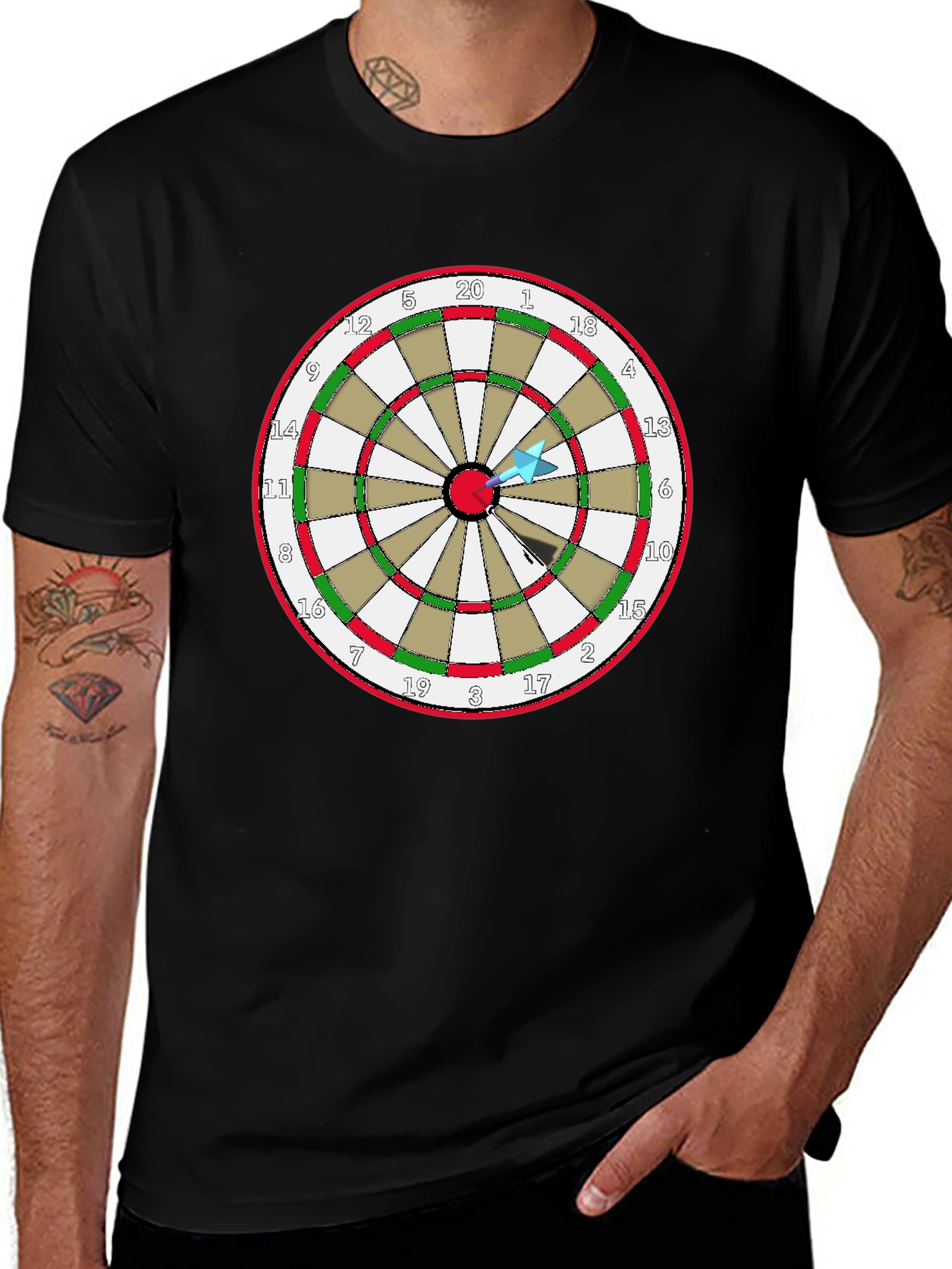 Variant 5 of Dartboard T-Shirt - Bullseye Tee