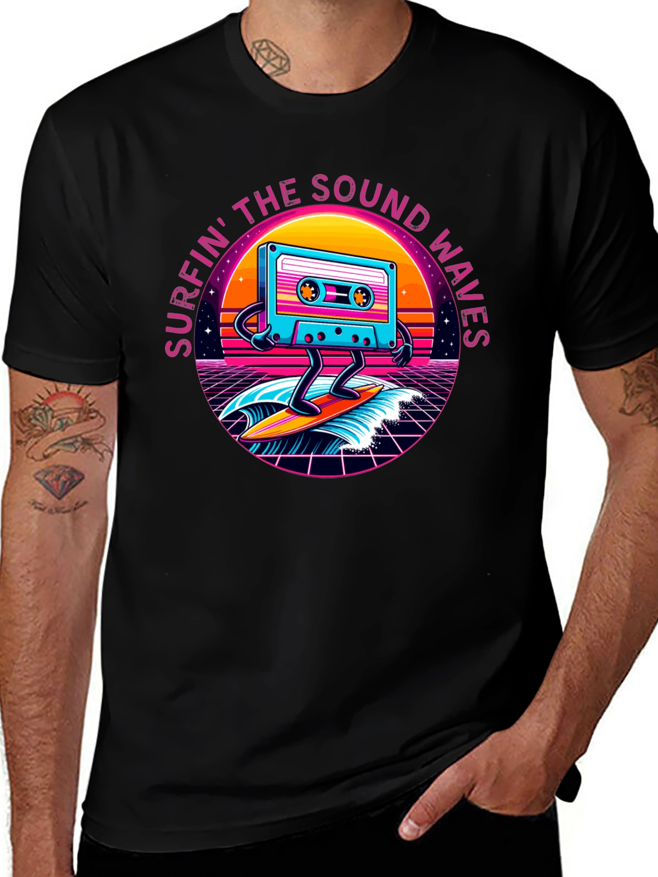 Variant 12 of Surfin' the Sound Waves T-Shirt