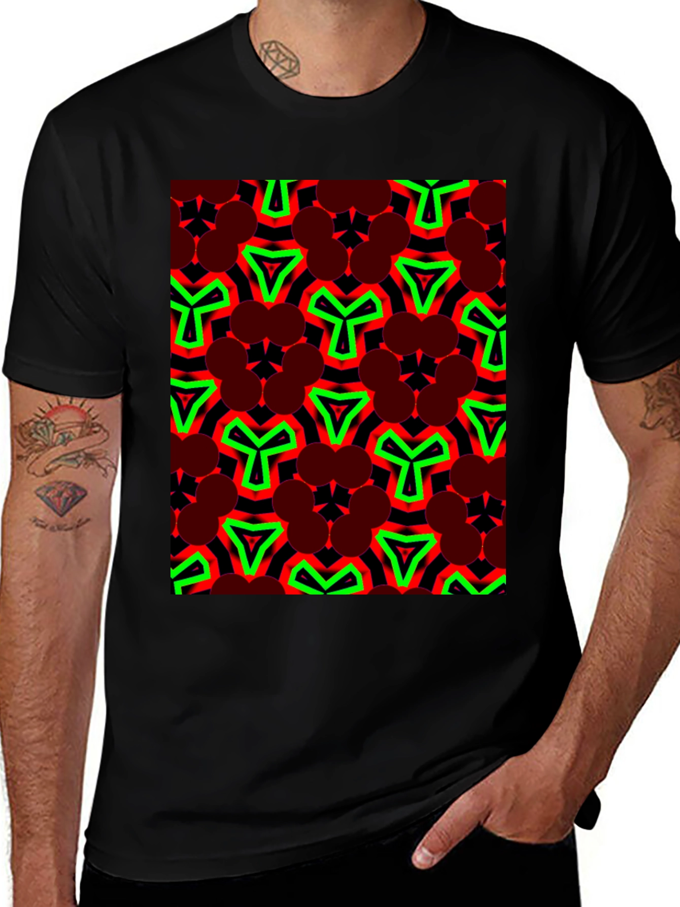 Variant 30 of Bold Geometric Print T-Shirt - Eye-Catching Design