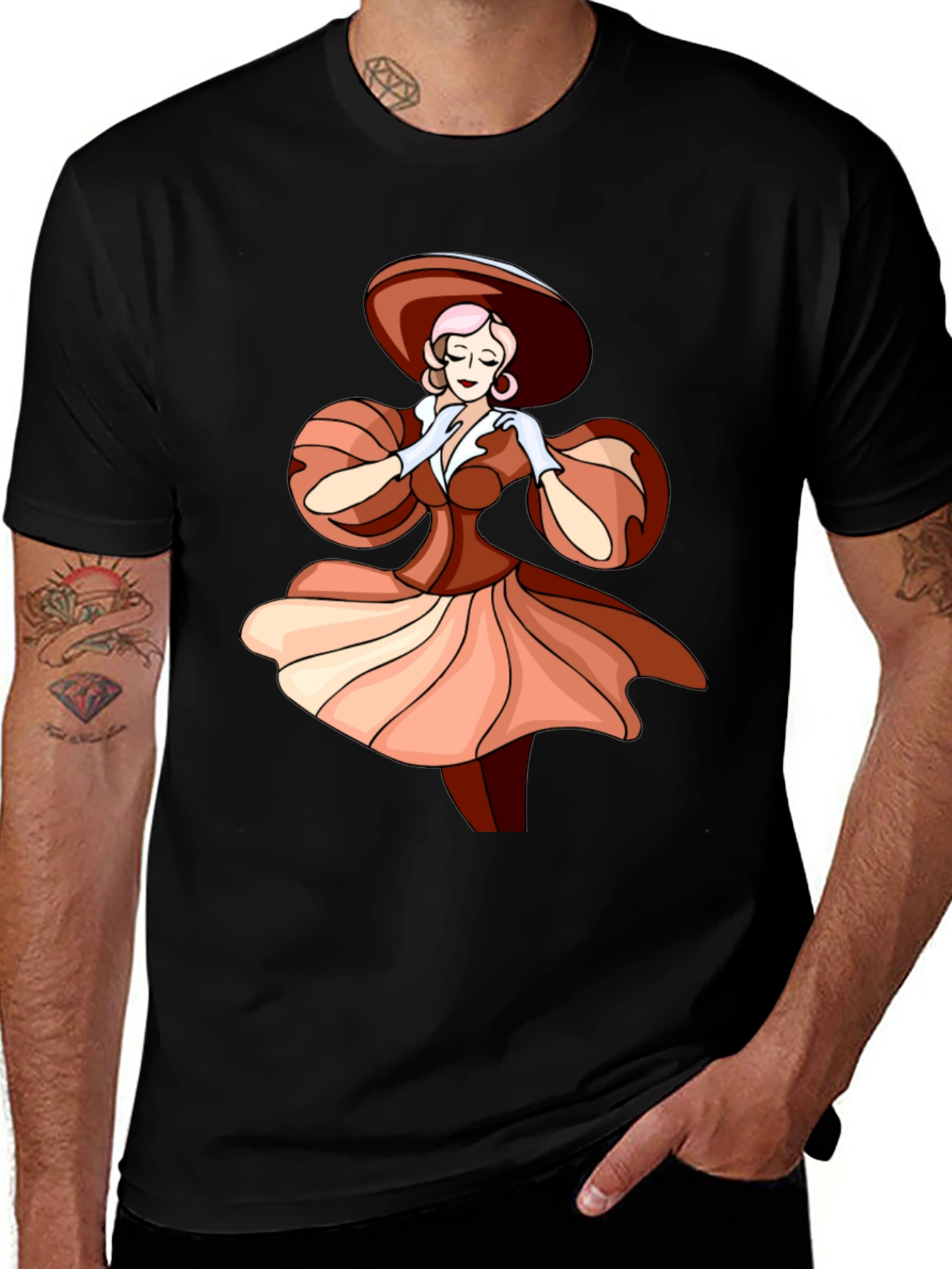 Variant 8 of Elegant Woman Graphic Tee - Stylish Fashion T-Shirt