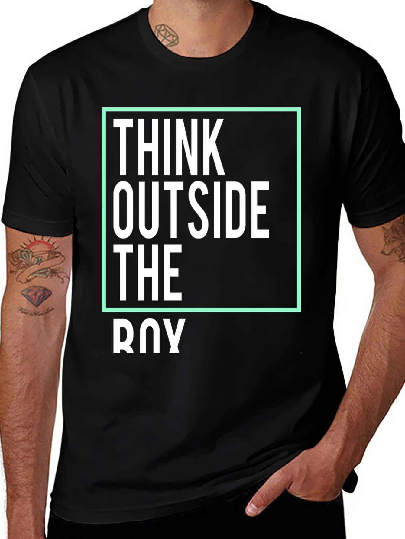 Variant 2 of Think Outside The Box Graphic Tee