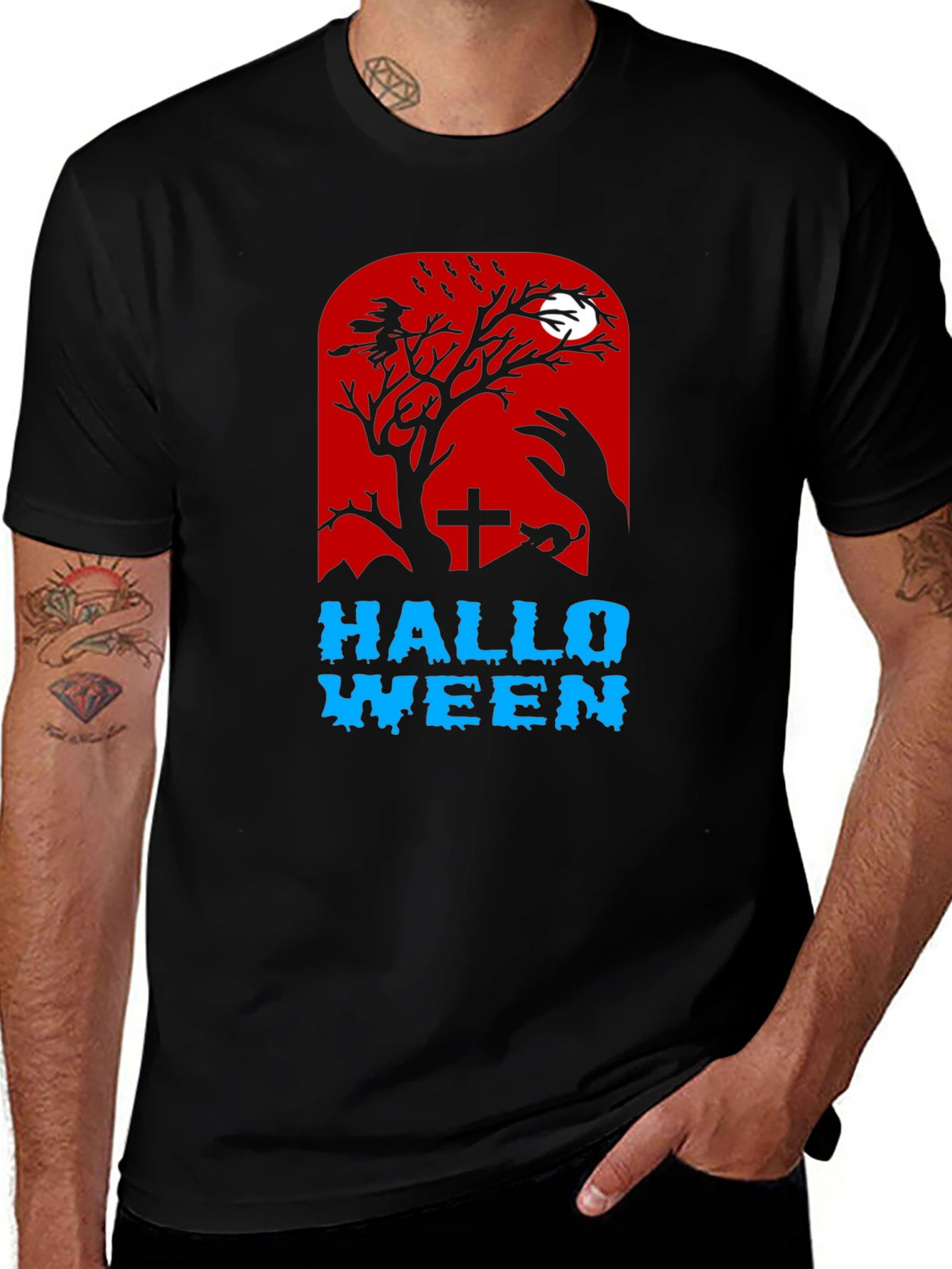 Halloween Spooky Black T-Shirt