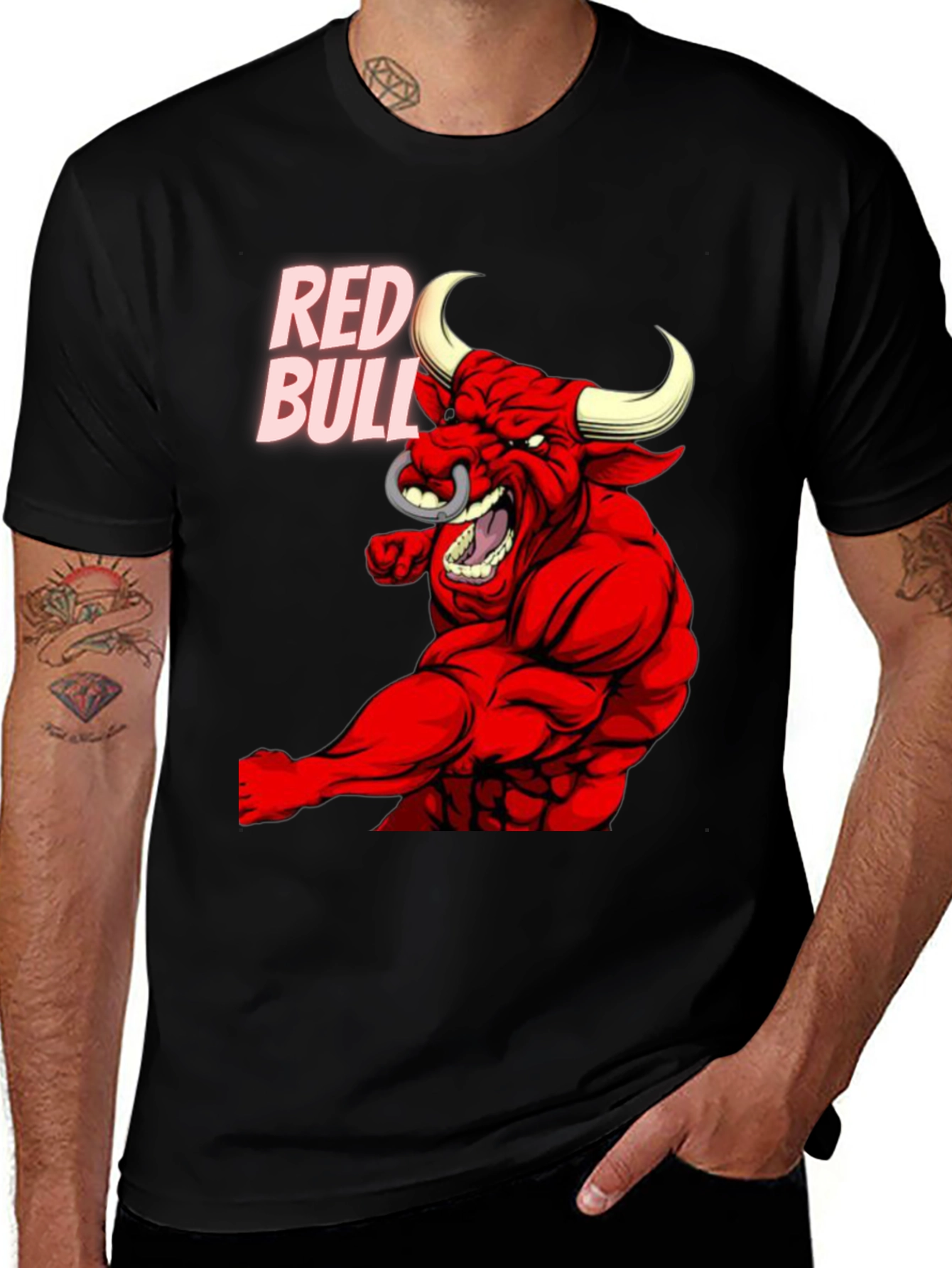 Red Bull Graphic Black T-Shirt