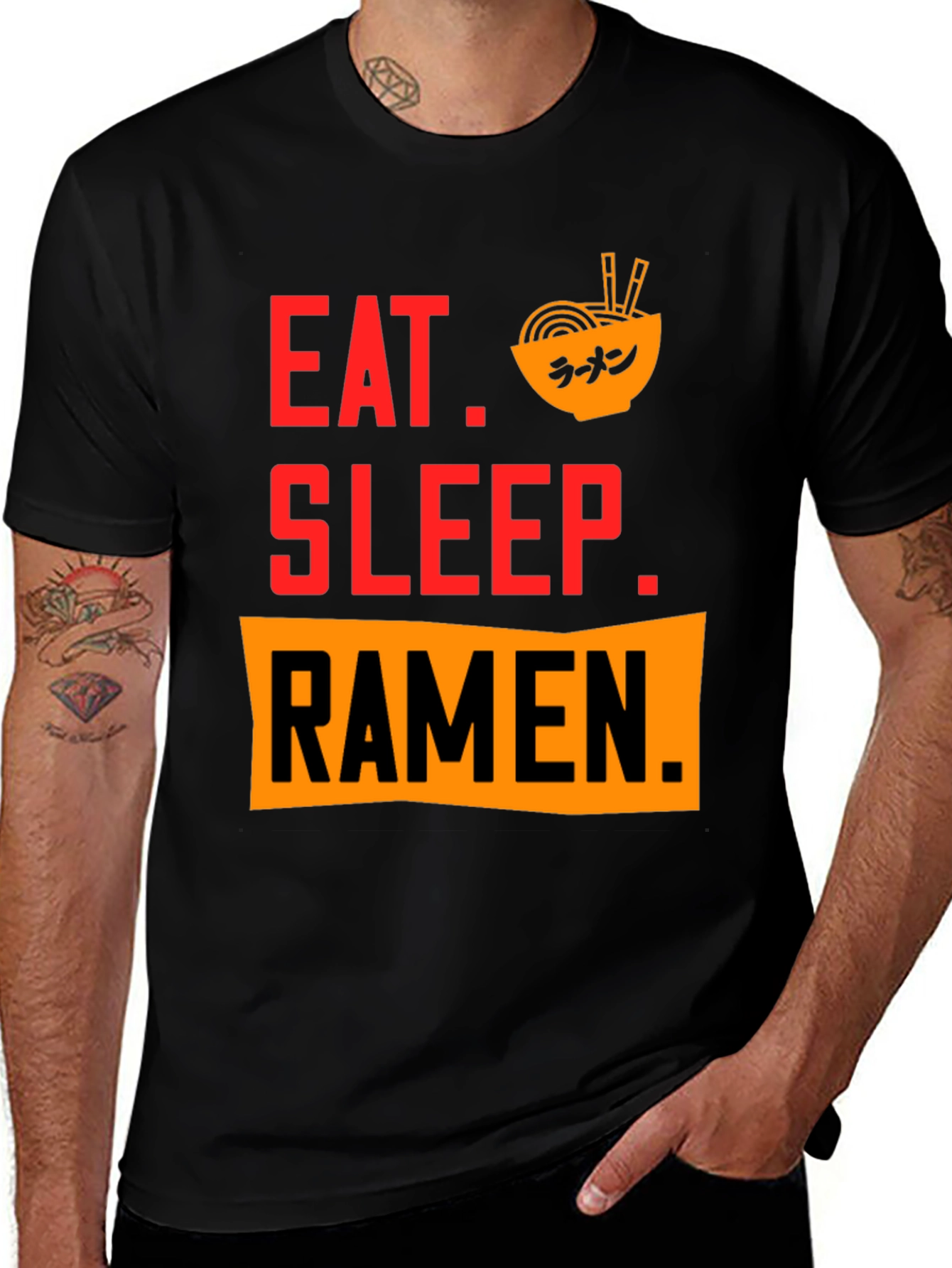 Variant 11 of Eat Sleep Ramen Graphic T-Shirt - Funny Foodie Tee