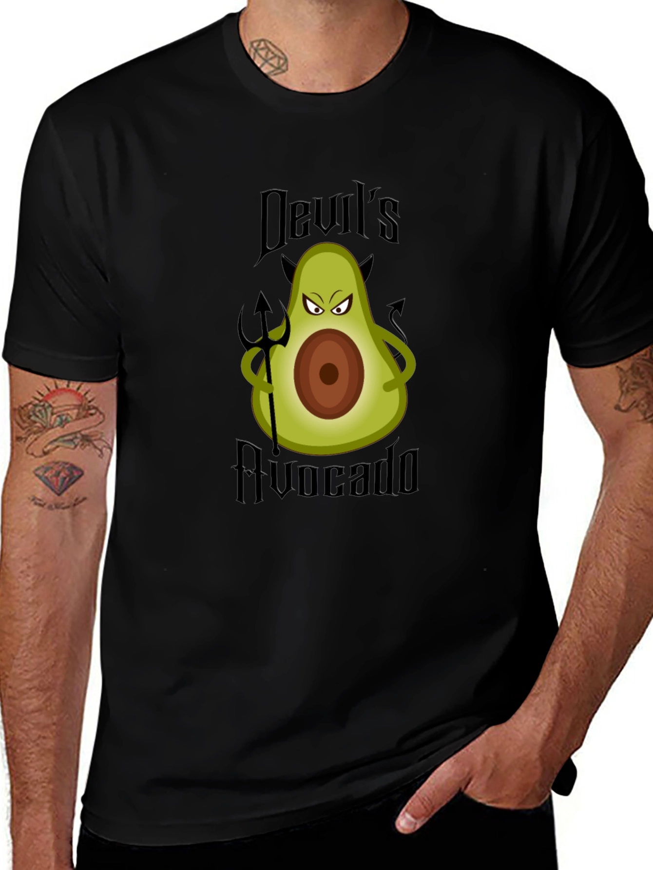Variant 21 of Devil's Avocado Graphic Tee -  Unique & Funny