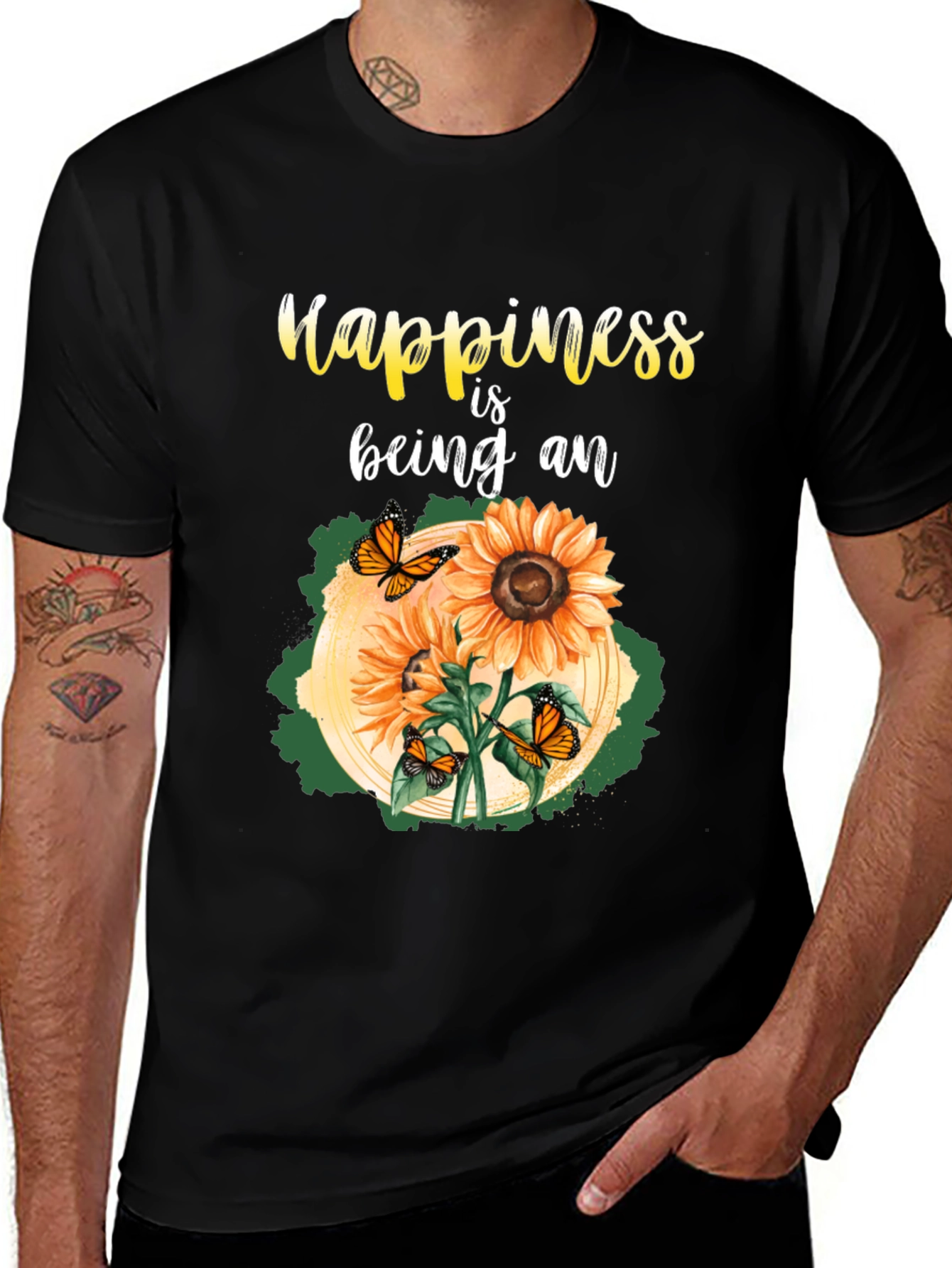 Happiness Sunflower Graphic T-Shirt