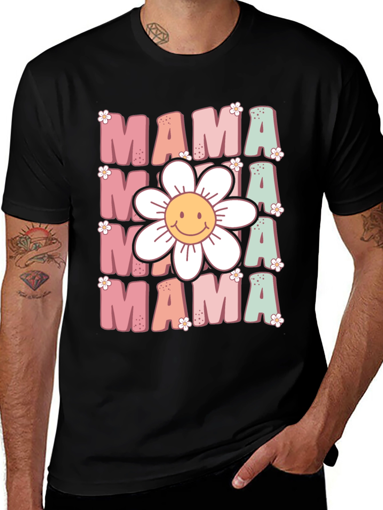 Retro Mama T-Shirt - Floral Graphic Tee