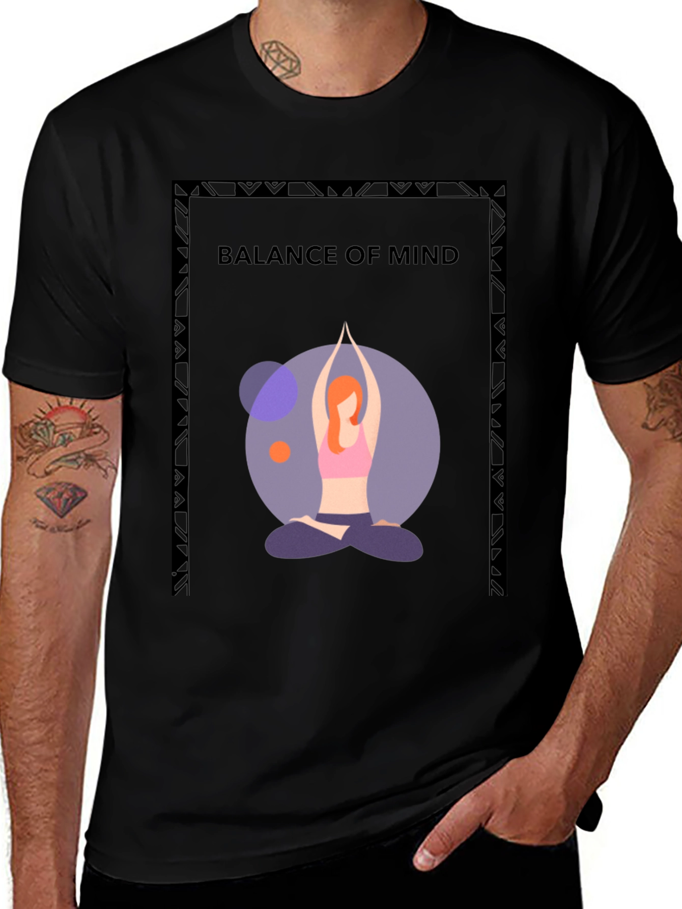 Variant 29 of Balance of Mind Yoga Graphic T-Shirt