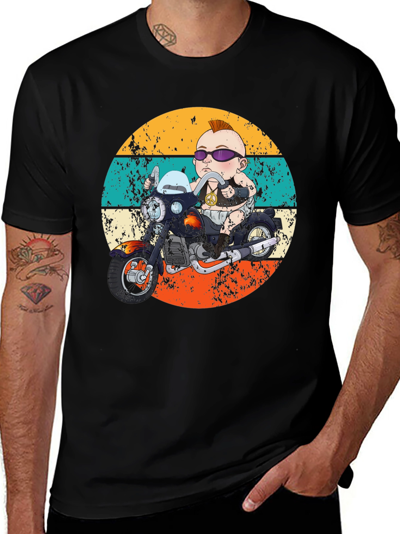 Variant 17 of Retro Baby Biker Graphic Tee