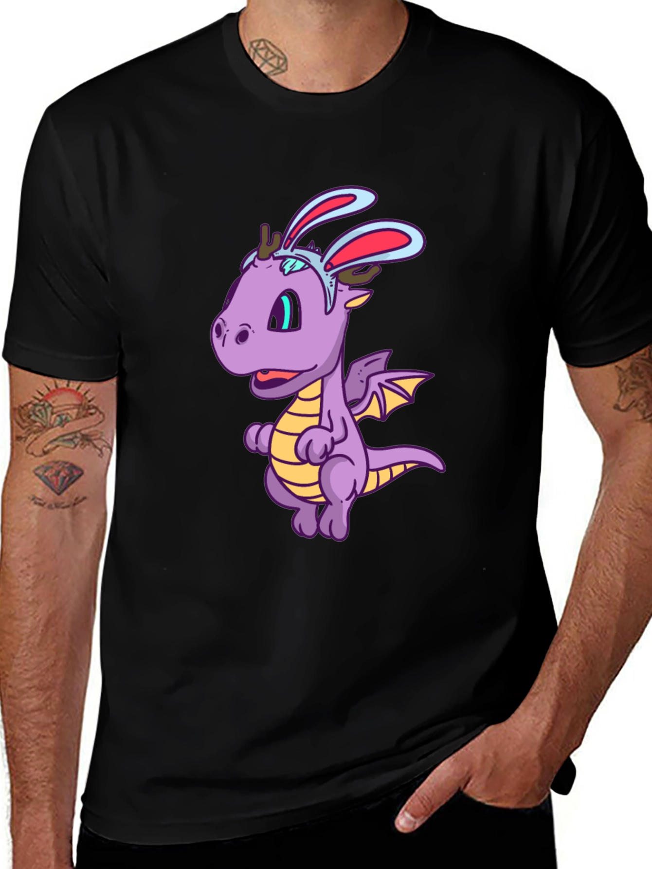 Variant 9 of Funny Dragon with Bunny Ears T-Shirt