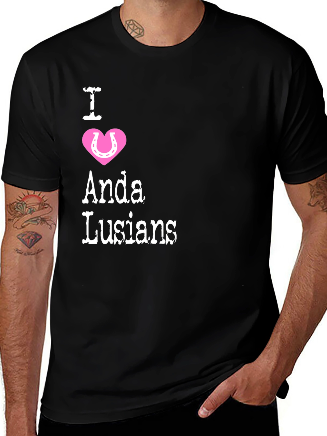 I Heart Andalusians Graphic T-Shirt - Horse Lover Tee