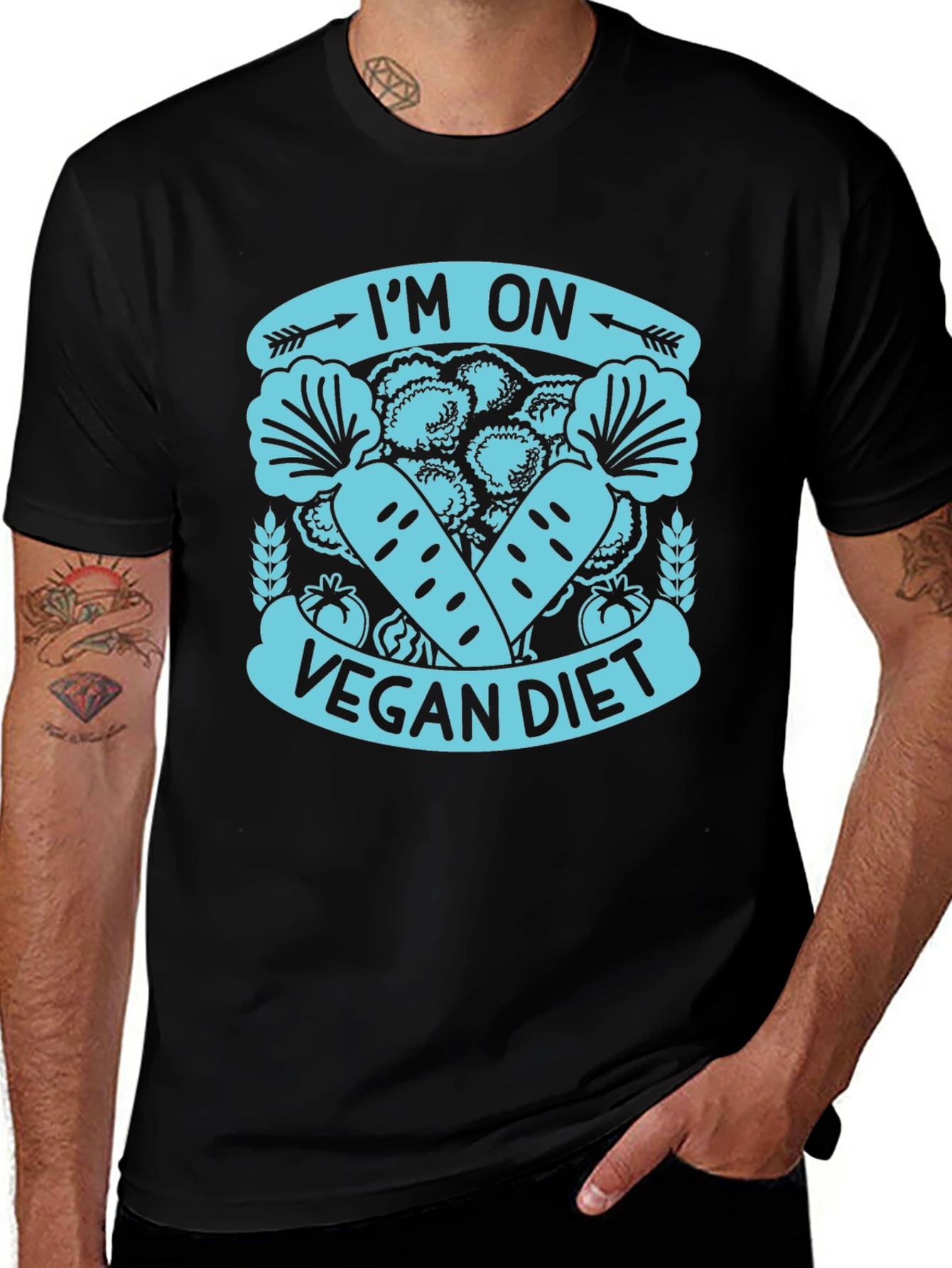 Variant 10 of Vegan Diet Tee - I'm On Vegan Graphic T-Shirt