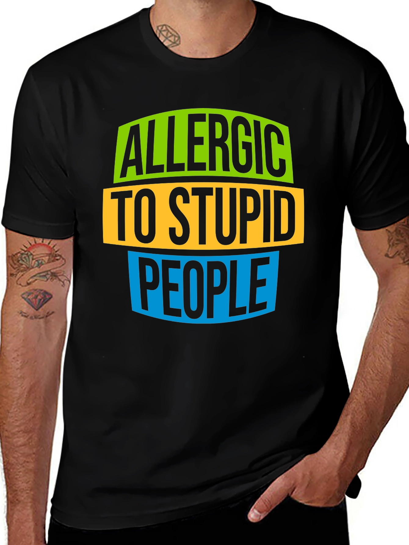 Variant 8 of Allergic to Stupid People Graphic Tee