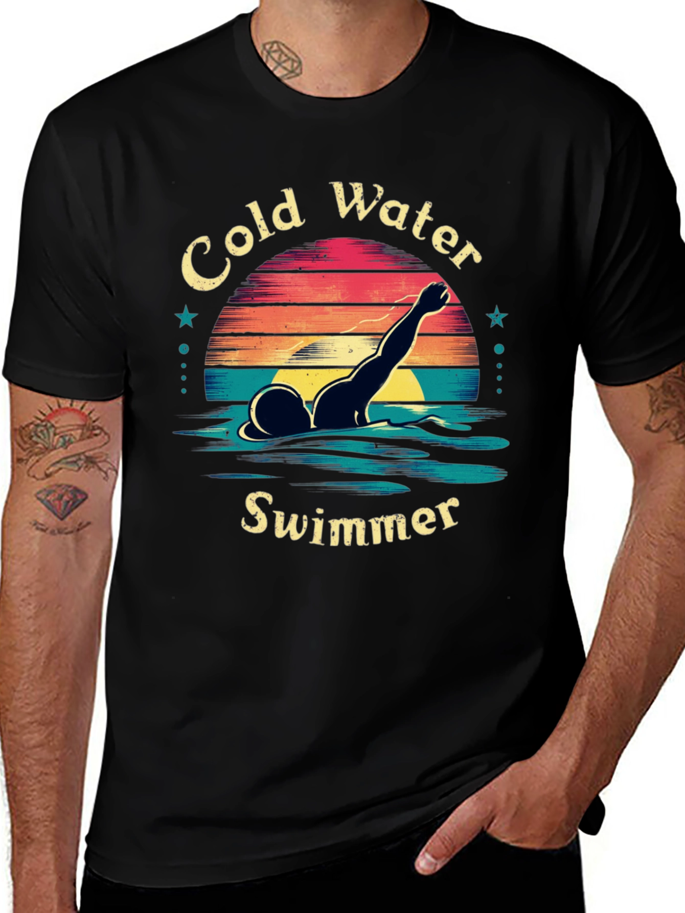 Variant 23 of Cold Water Swimmer Graphic T-Shirt