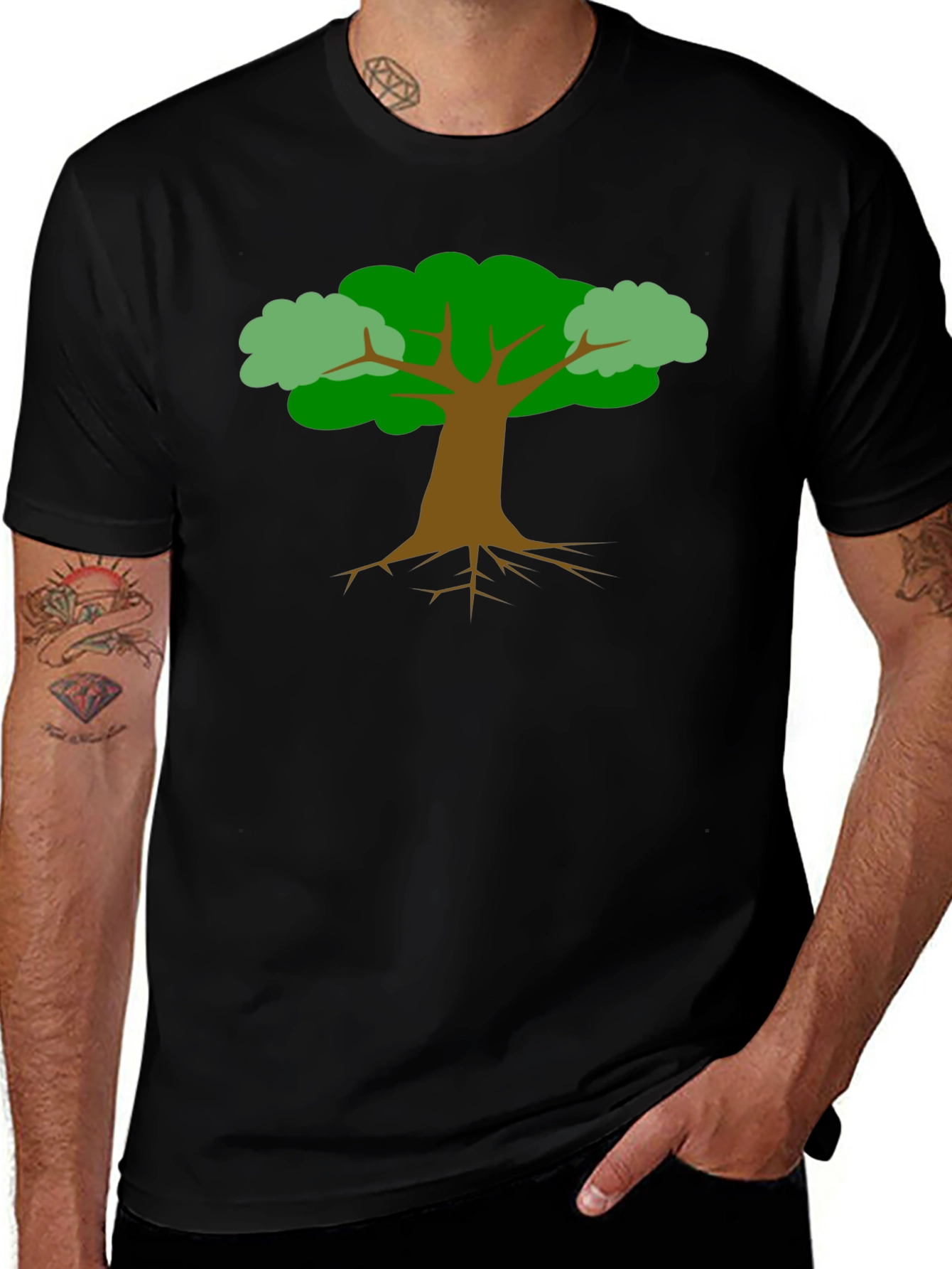 Variant 24 of Nature Tree Graphic Tee - Black Unisex Shirt
